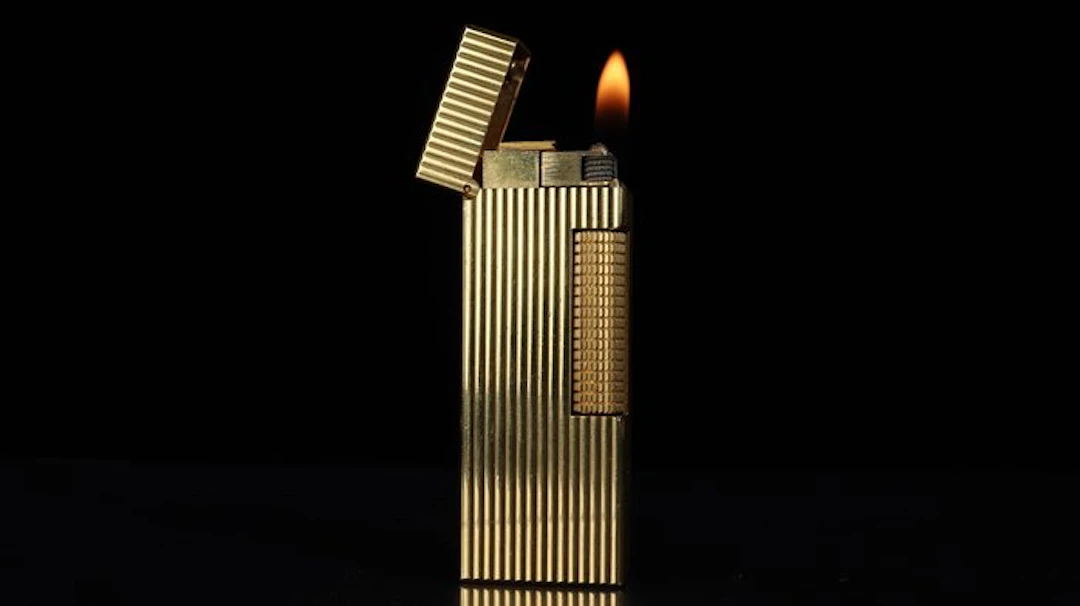 Dunhill - Lines Pattern Rollagas Lighter - Lighter - Gold plated
