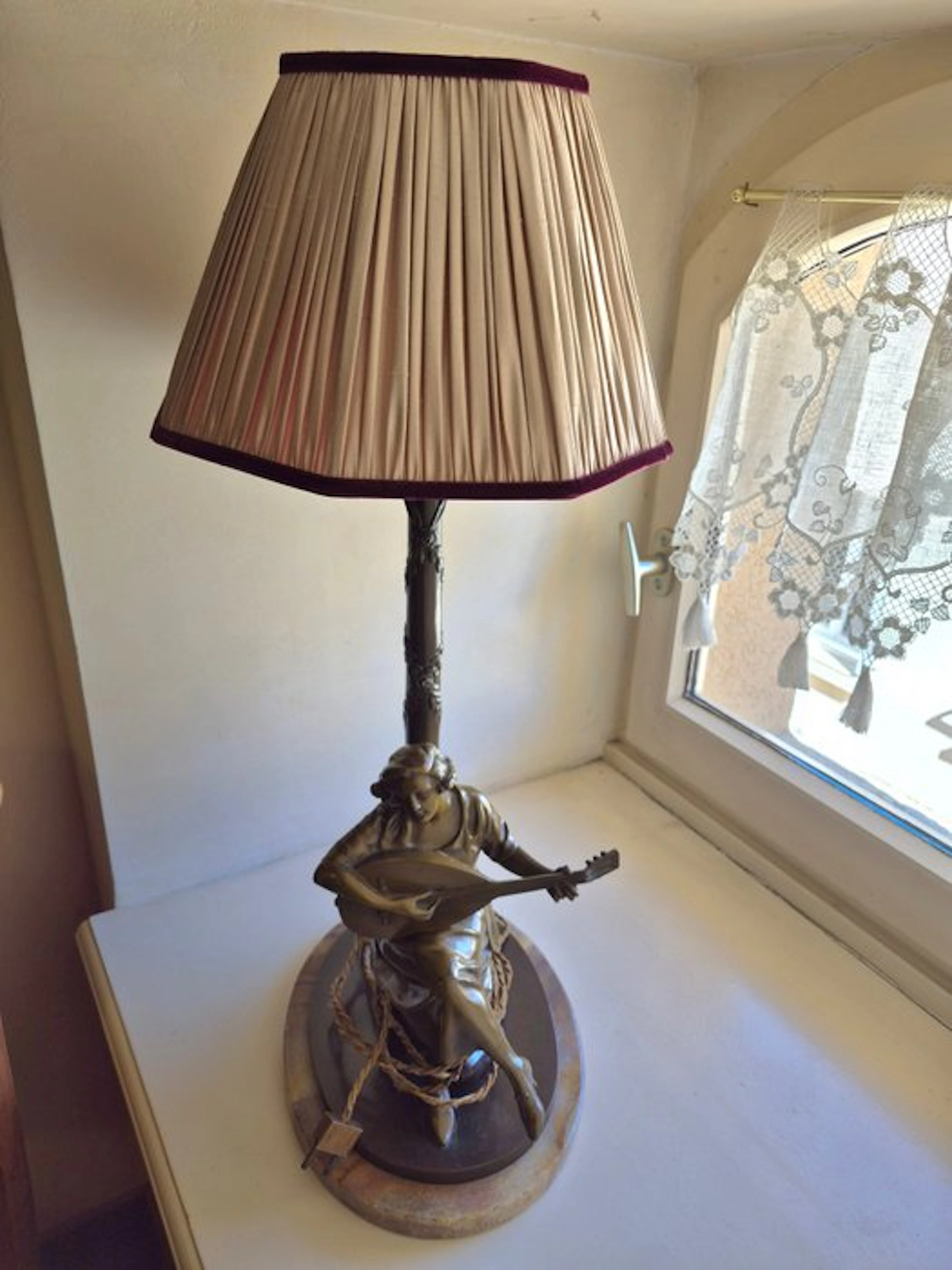 Stefan Schwartz (1851-1924) - Lamp - Patinated bronze - Vienna / Rare