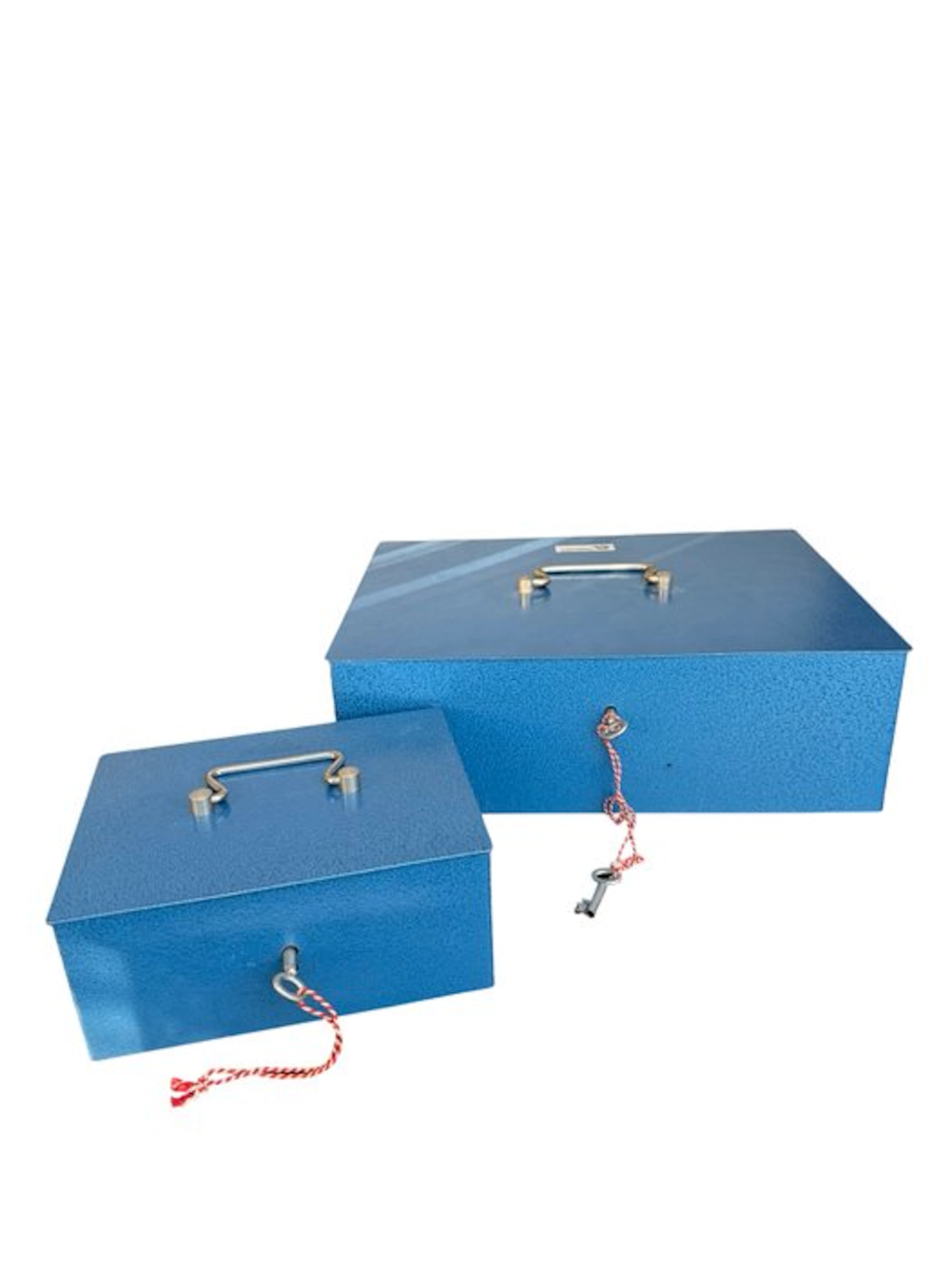 Vendex Blue - Strongbox - Steel - Vintage Cash Box Set