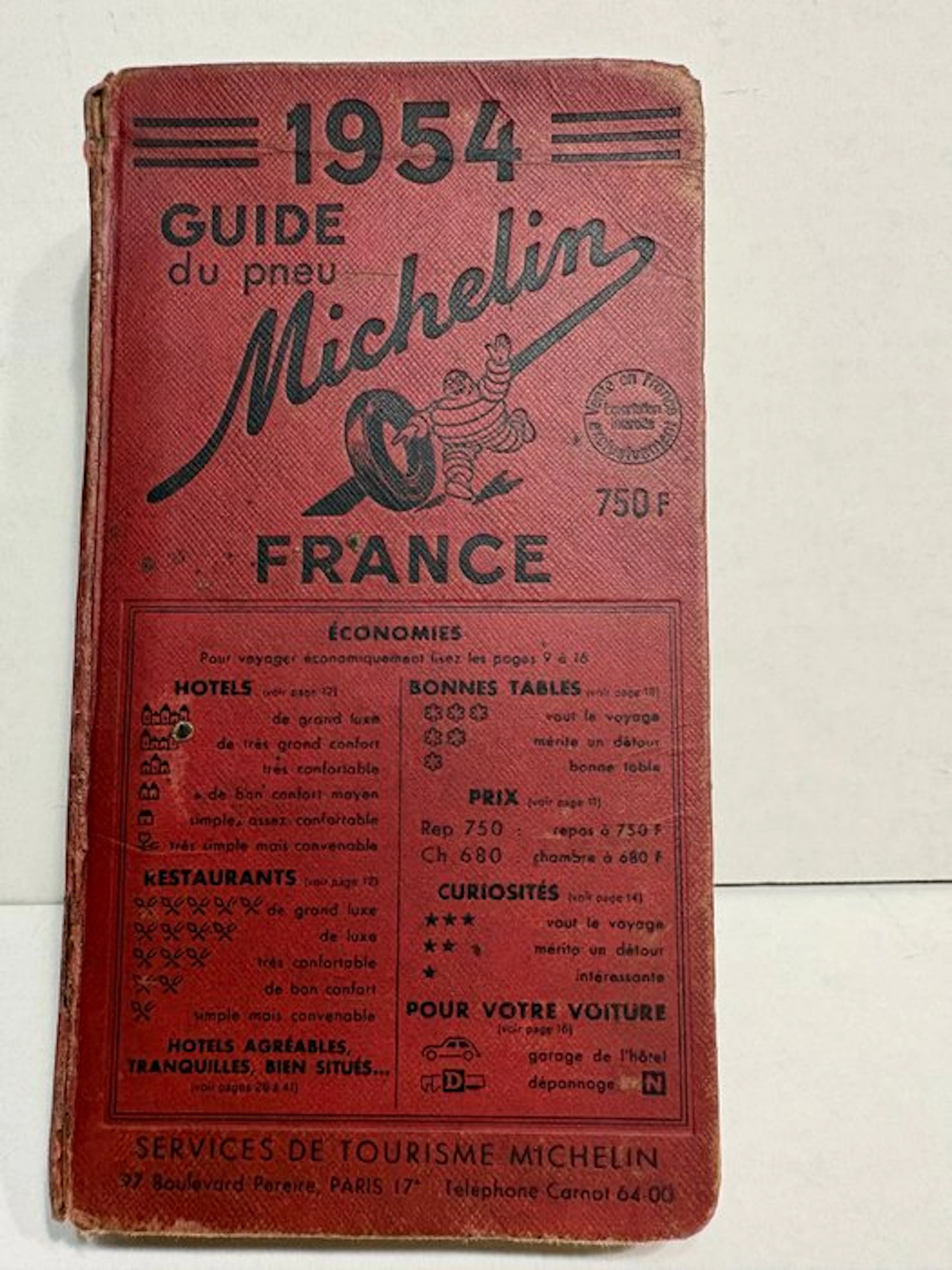 Guide - Michelin - Guide Michelin Francia 1954