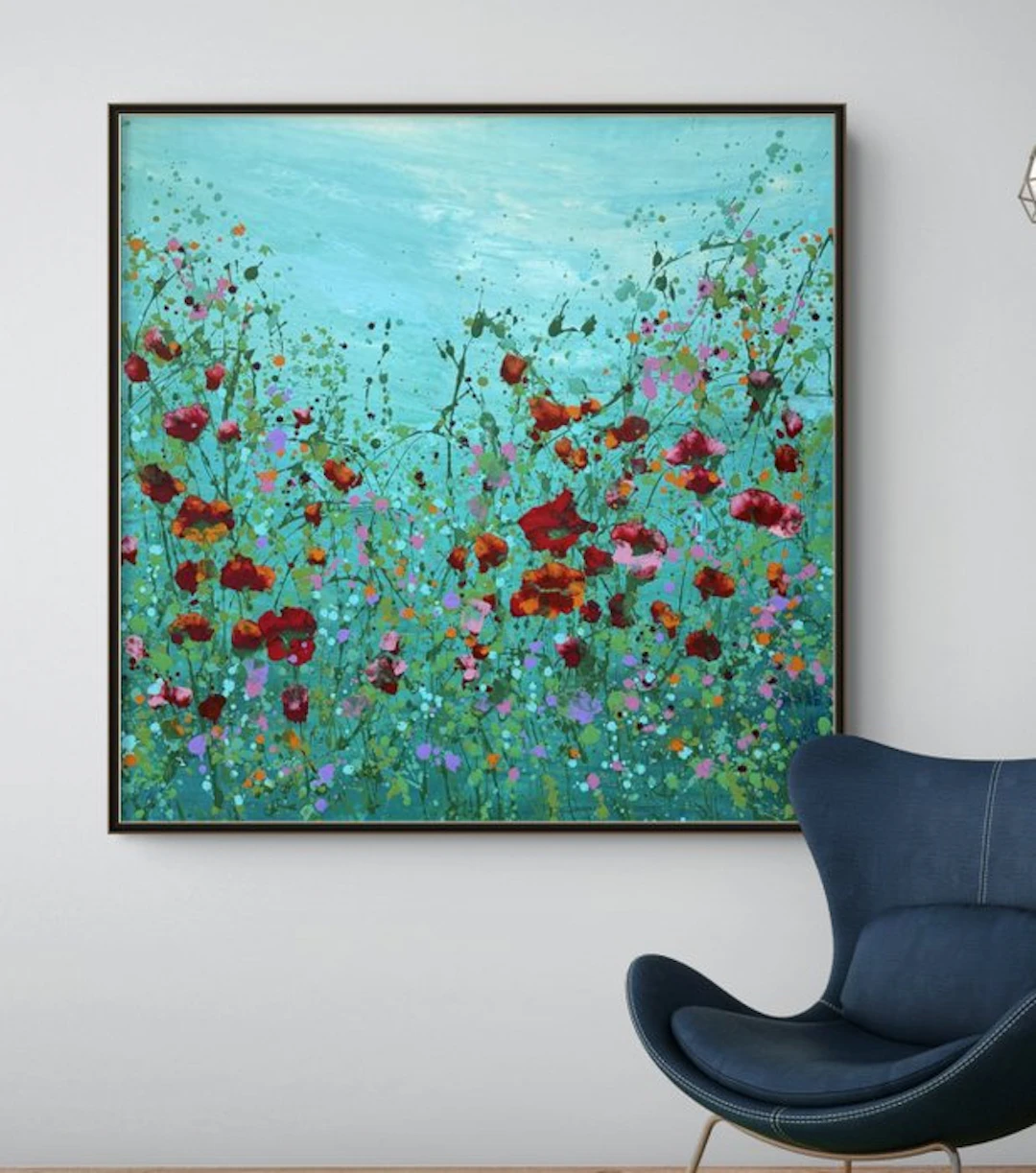 Irina Morisch - Emerald forest Nr.41 - original square artwork on linen-