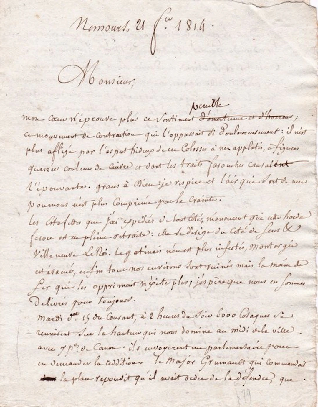 [Prise de Nemours par les Cosaques et Victoire de...