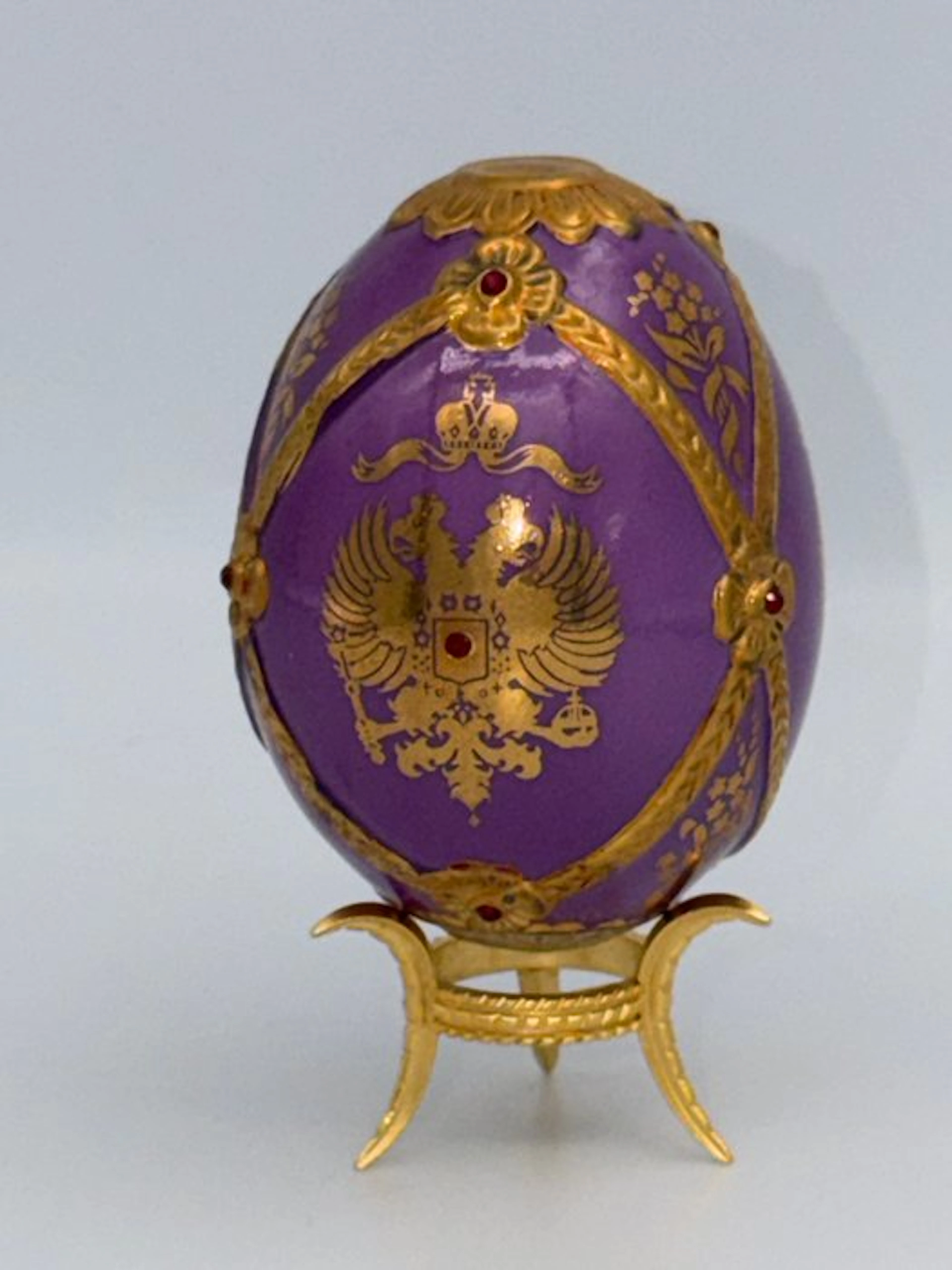 Fabergé egg - Gold plated, Porcelain