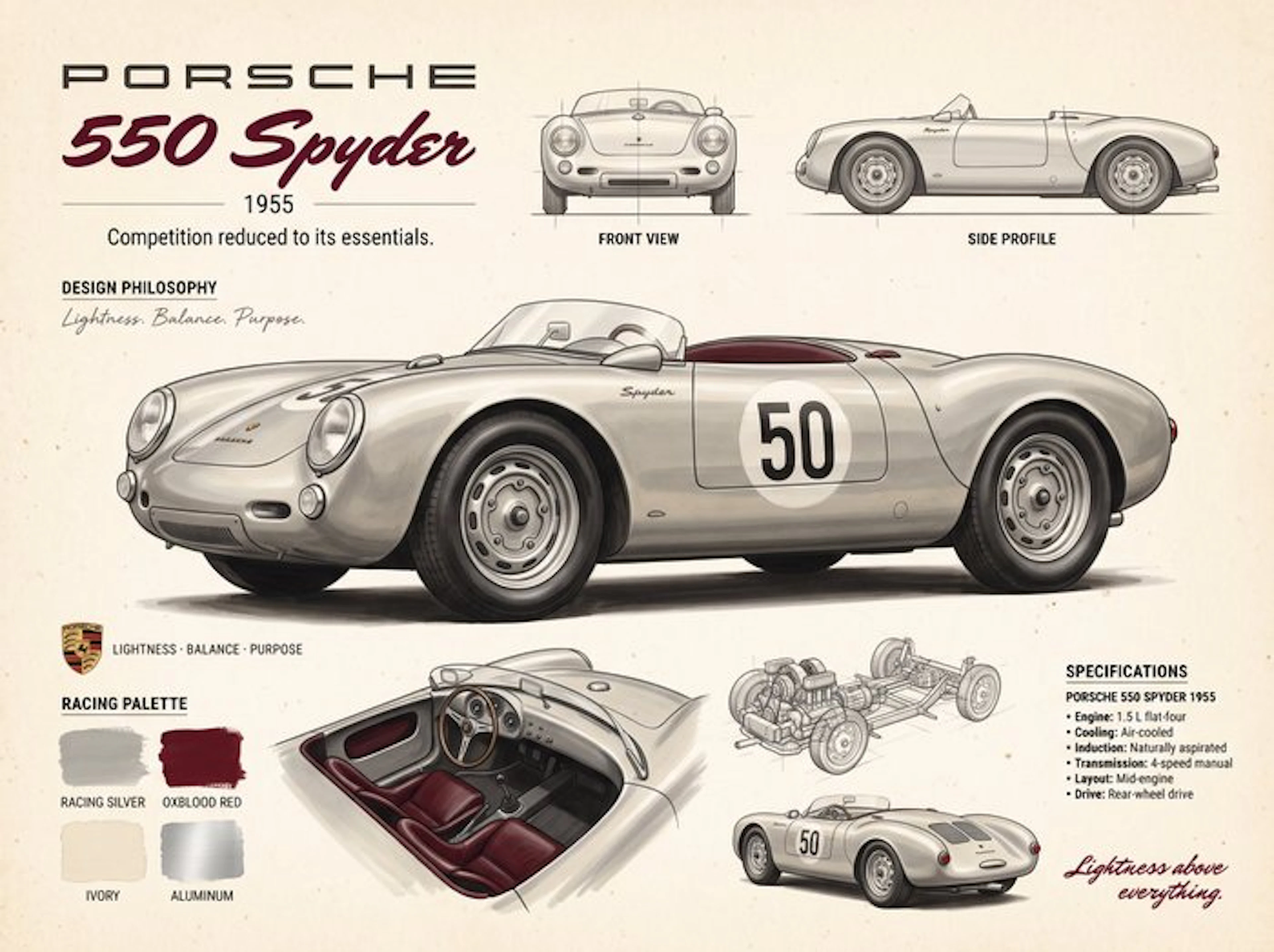Shmidt.Art - Porsche - Porsche 550 Spyder - 1950s