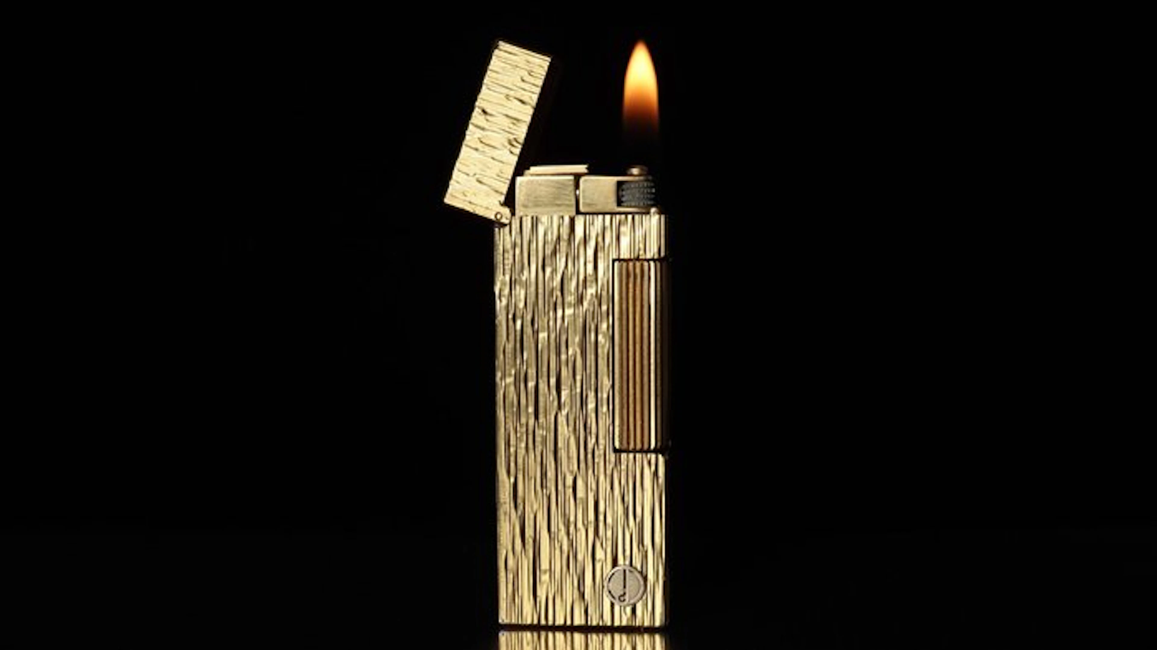 Dunhill - Bark Pattern Rollagas Lighter - Lighter - Gold plated