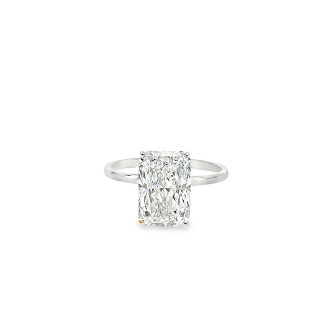 No reserve price - Ring - 14 kt. White gold - 3.10ct. tw. Diamond (Lab-grown)