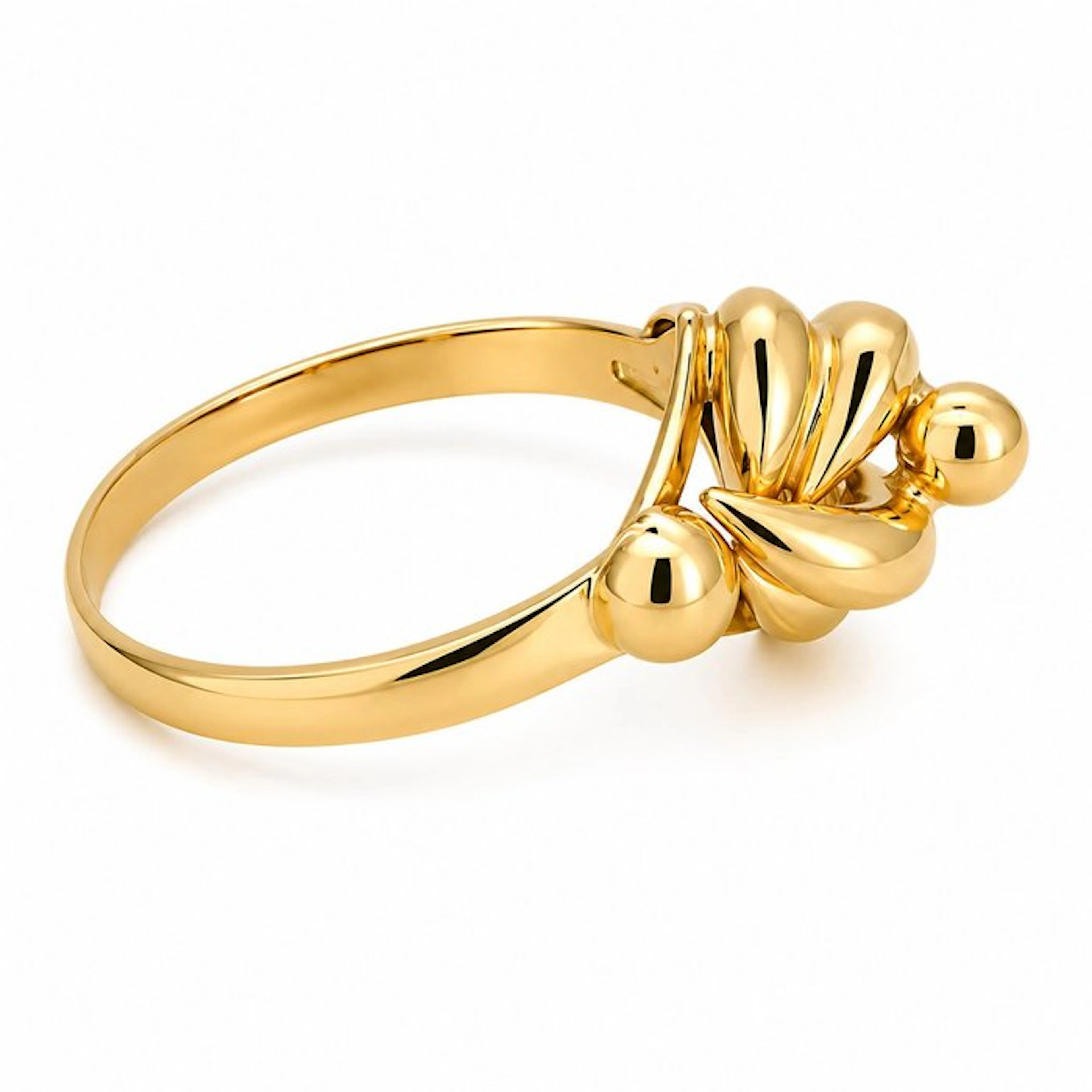 Ring - 18 kt. Yellow gold - Made in Italy - Handmade