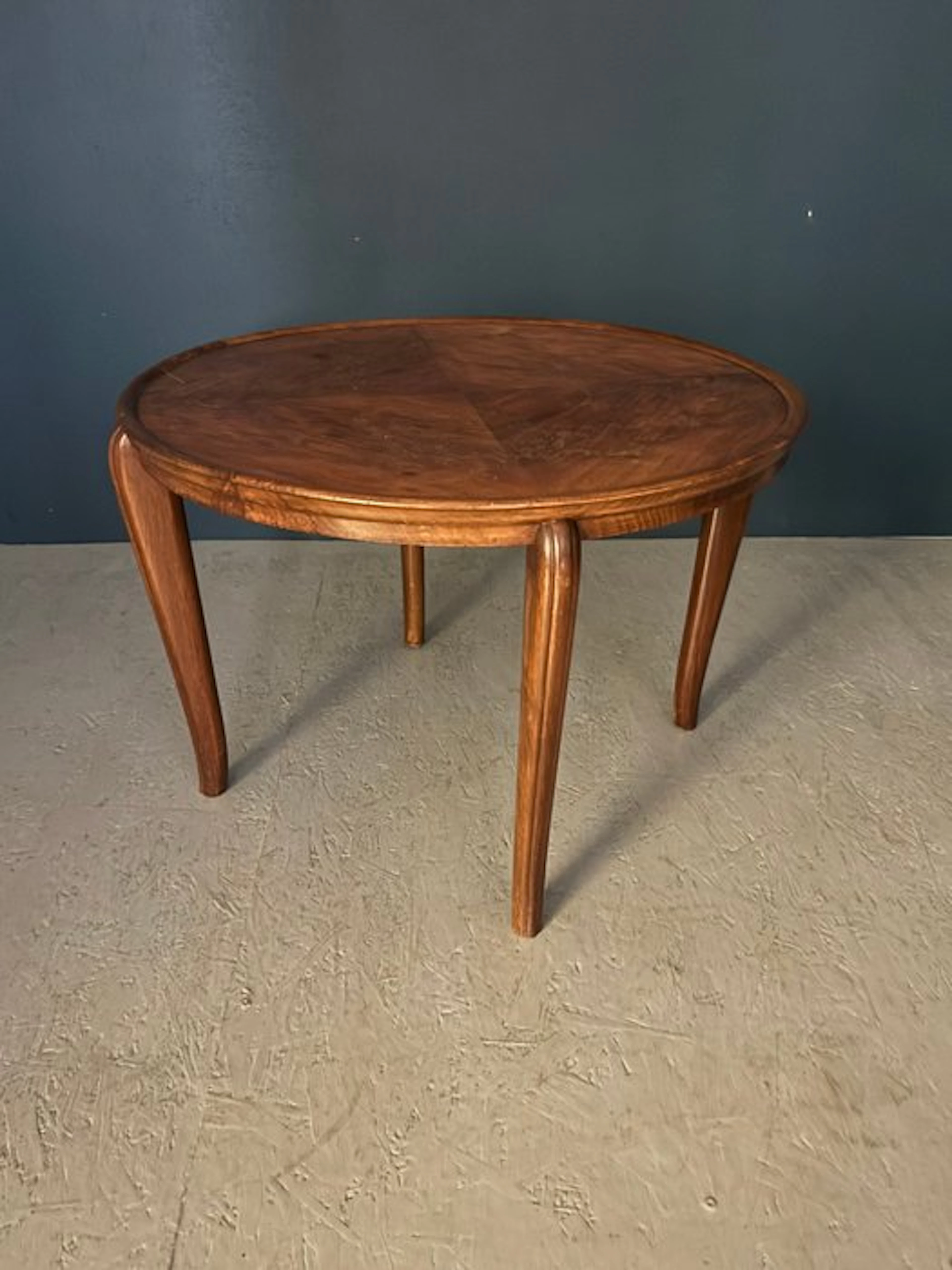 Coffee table - Wood - Round Art Deco coffee table