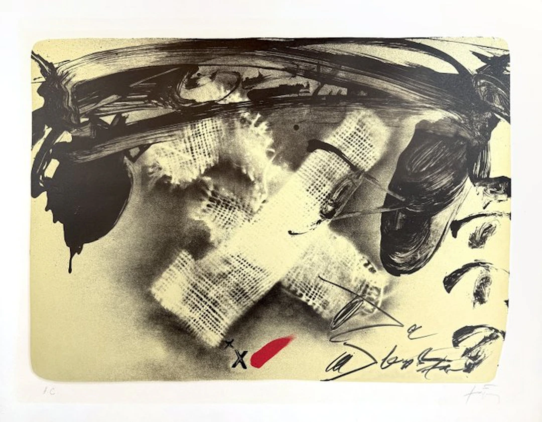 Antoni Tapies (1923-2012) - X de tissu
