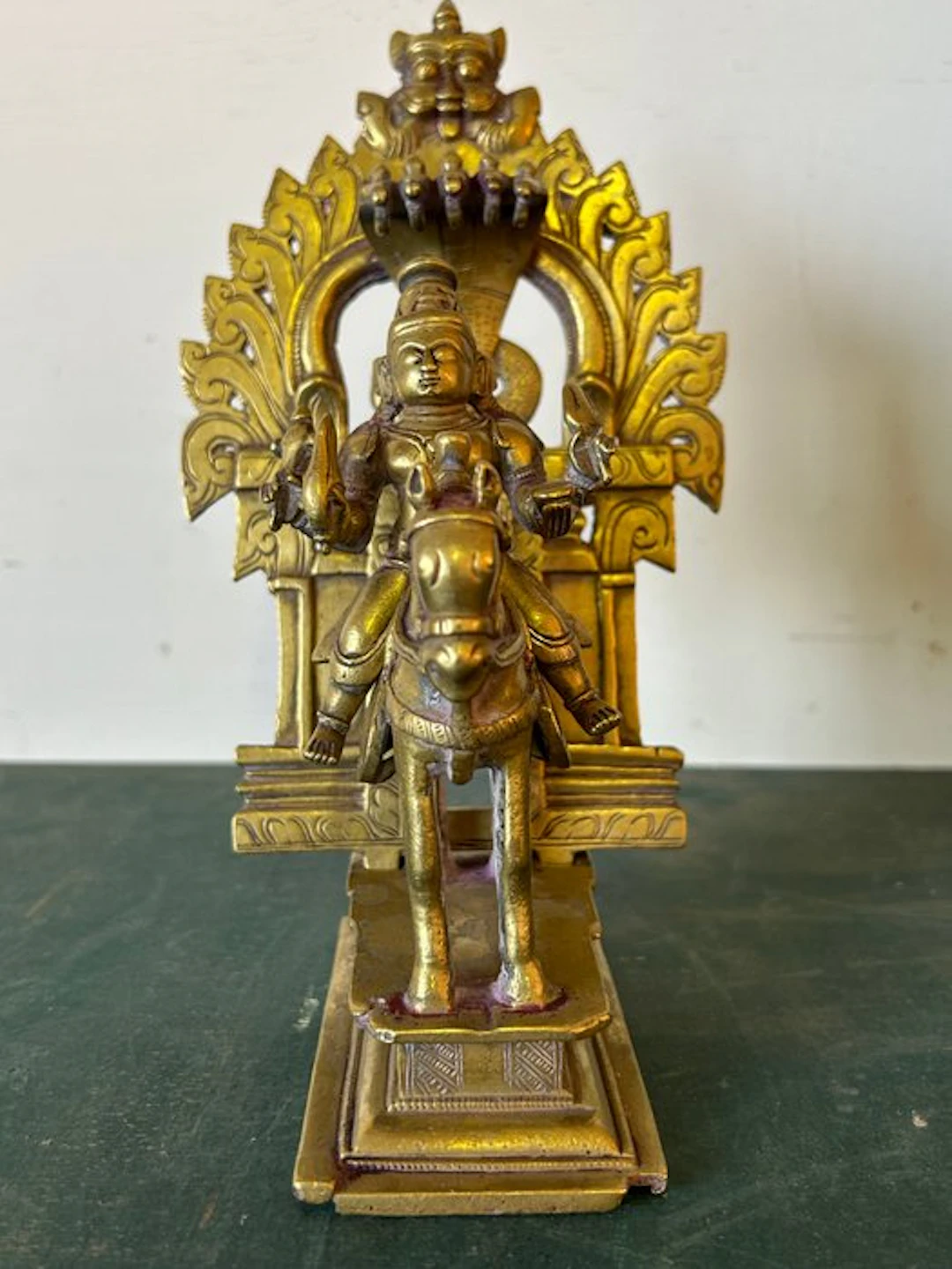 Statuette, Khandoba - 20 cm - Bronze