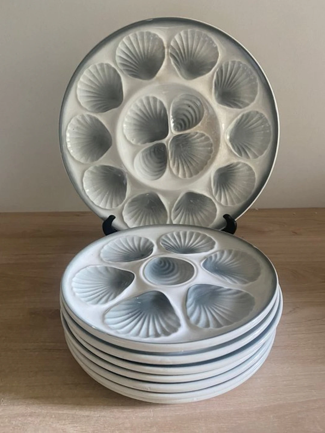 moulin des loups - Serving plate (7) - crustacé - Porcelain