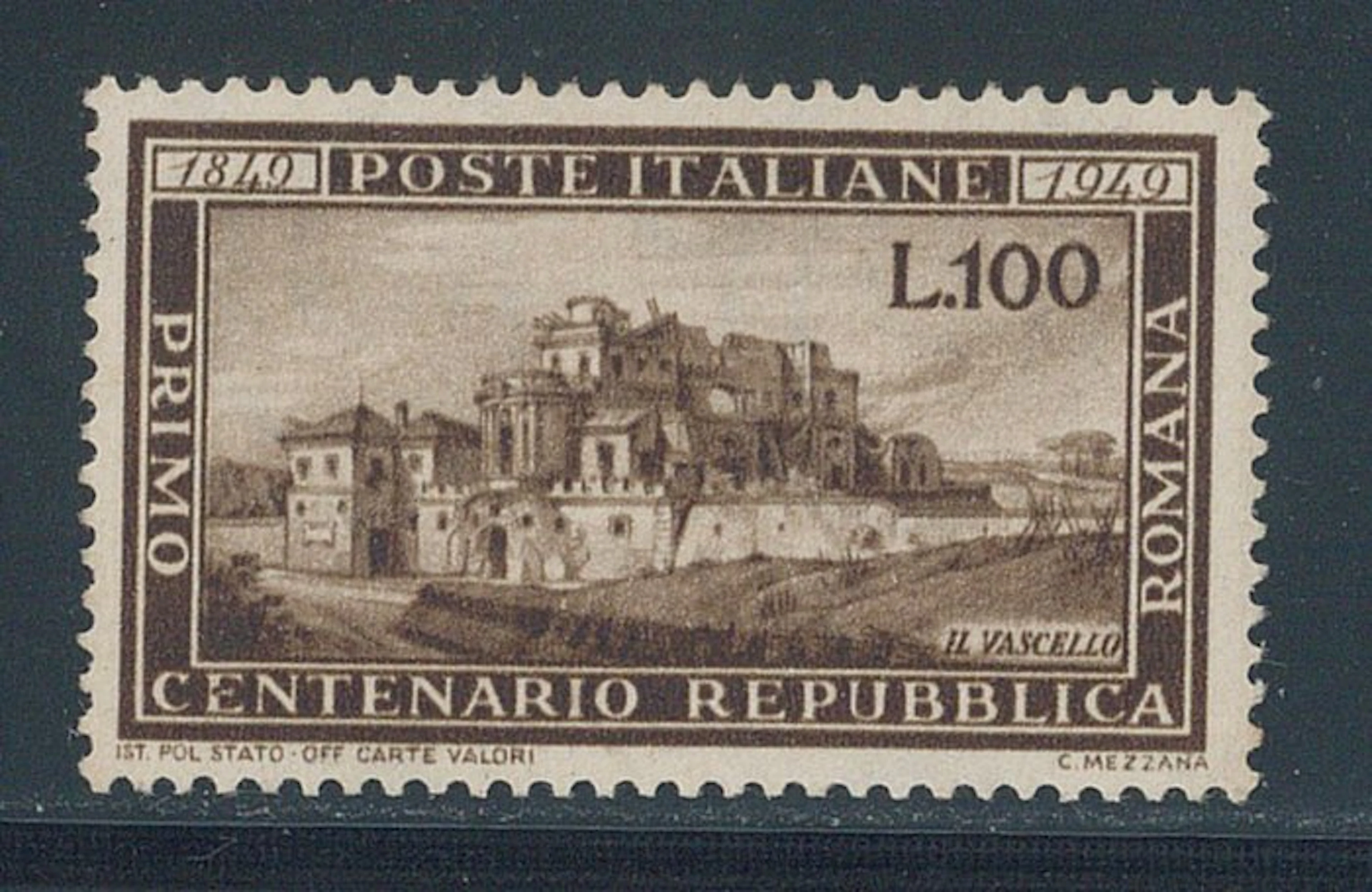 Italian Republic - "Romana", 100-lira brown no. 600.
