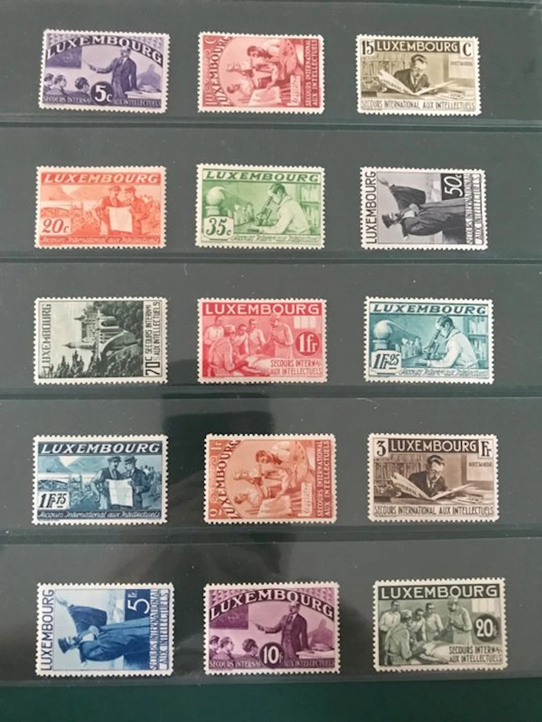 Luxembourg 1935 - Intellectuals - MH - Michel 266/280