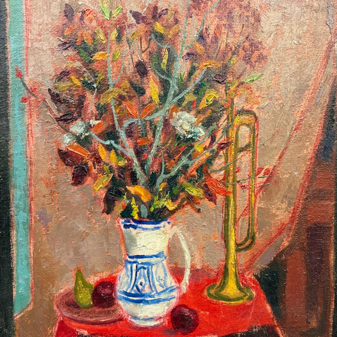 Augustin Memin (1910-1981) - Nature morte au vase et à la...