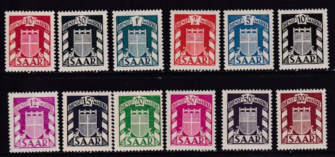 Saarland 1949 - Delivery of services. - Michel: 33/44