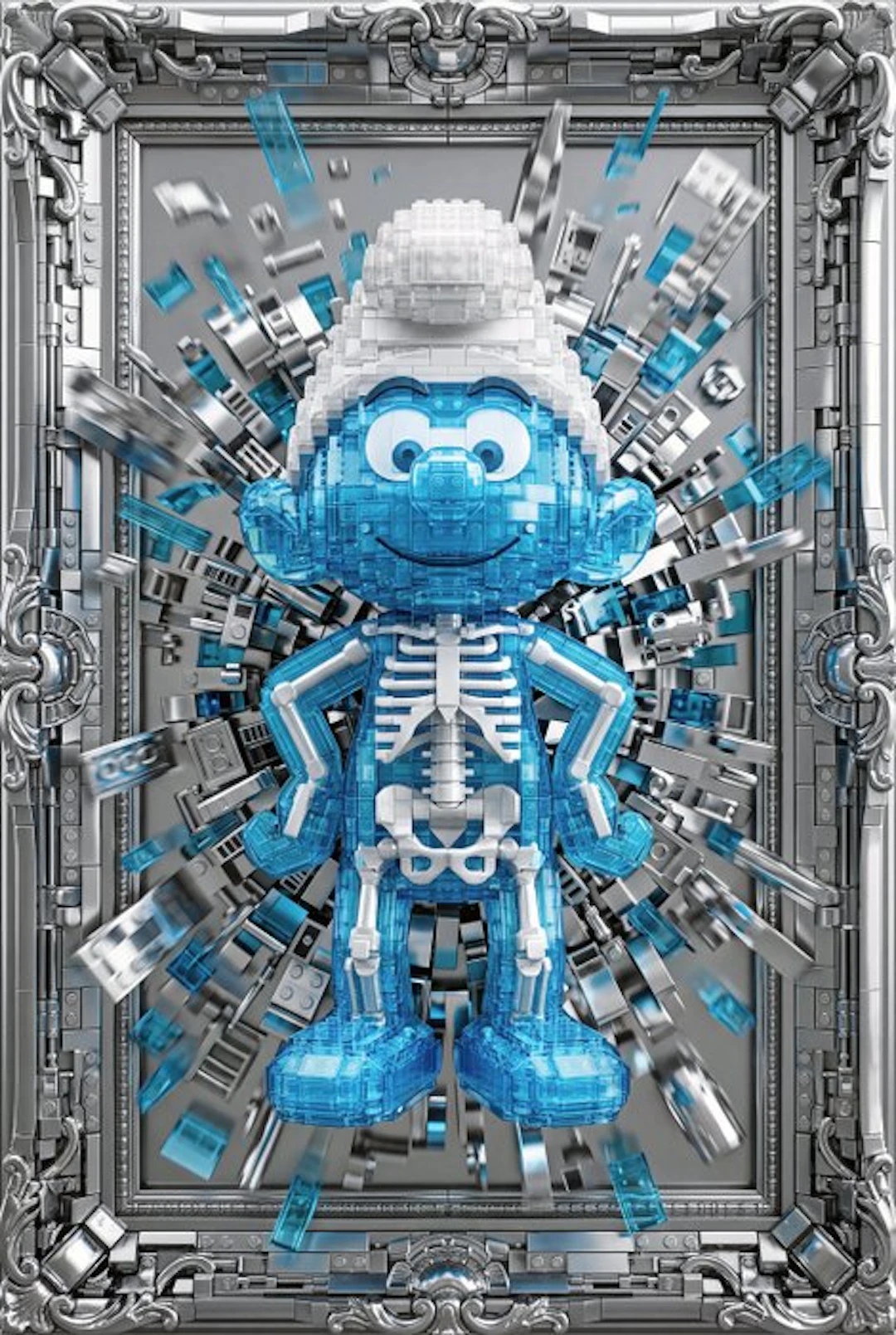 Artxlife - Lego Smurf Chrome X-Ray Icon