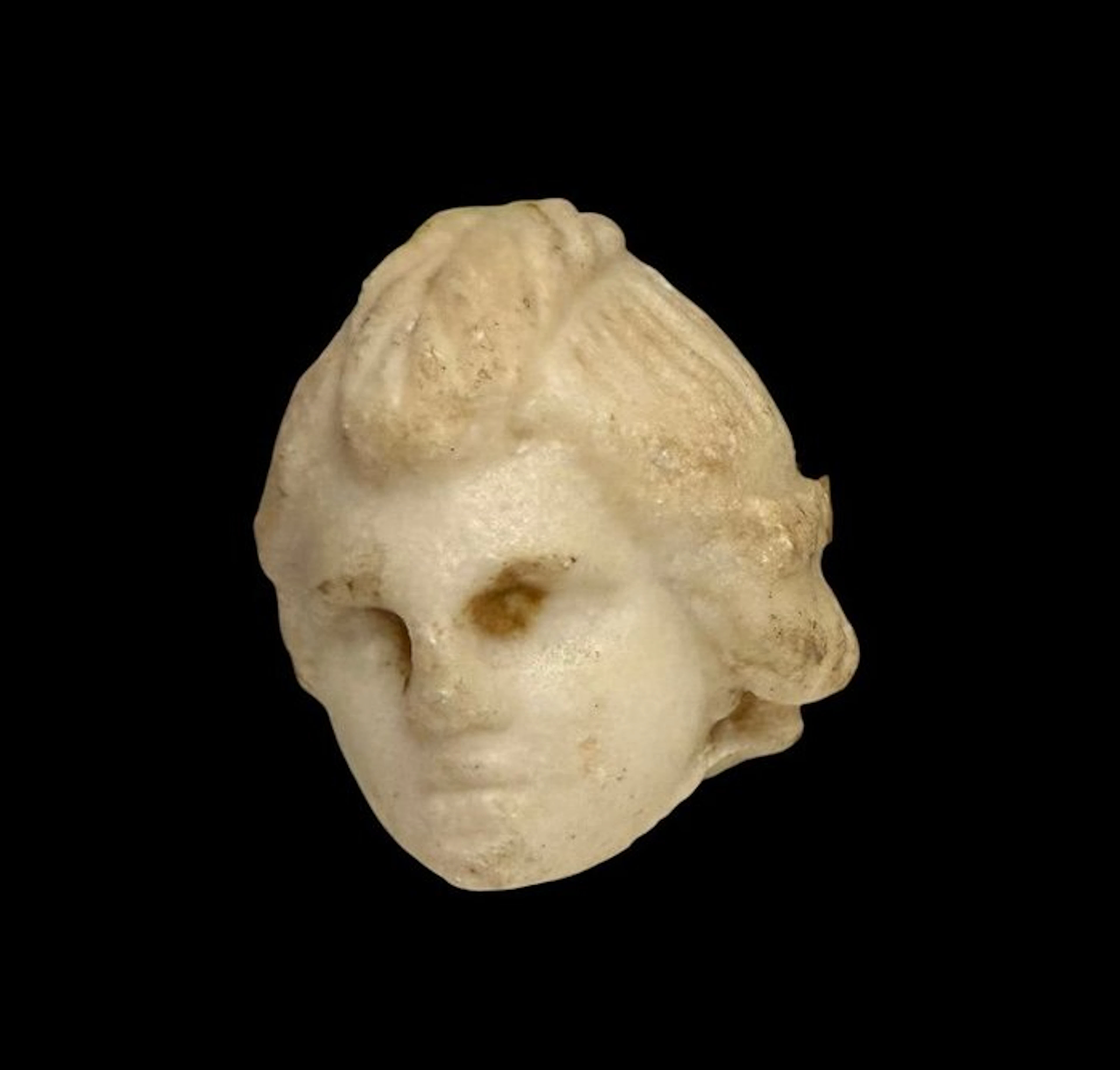 Ancient Roman Marble Head of Eros. With Spanish Export License - 10 cm