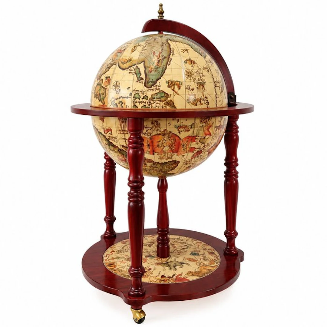 Bar - Wood, pasta - Globe bar cabinet, liquor cabinet