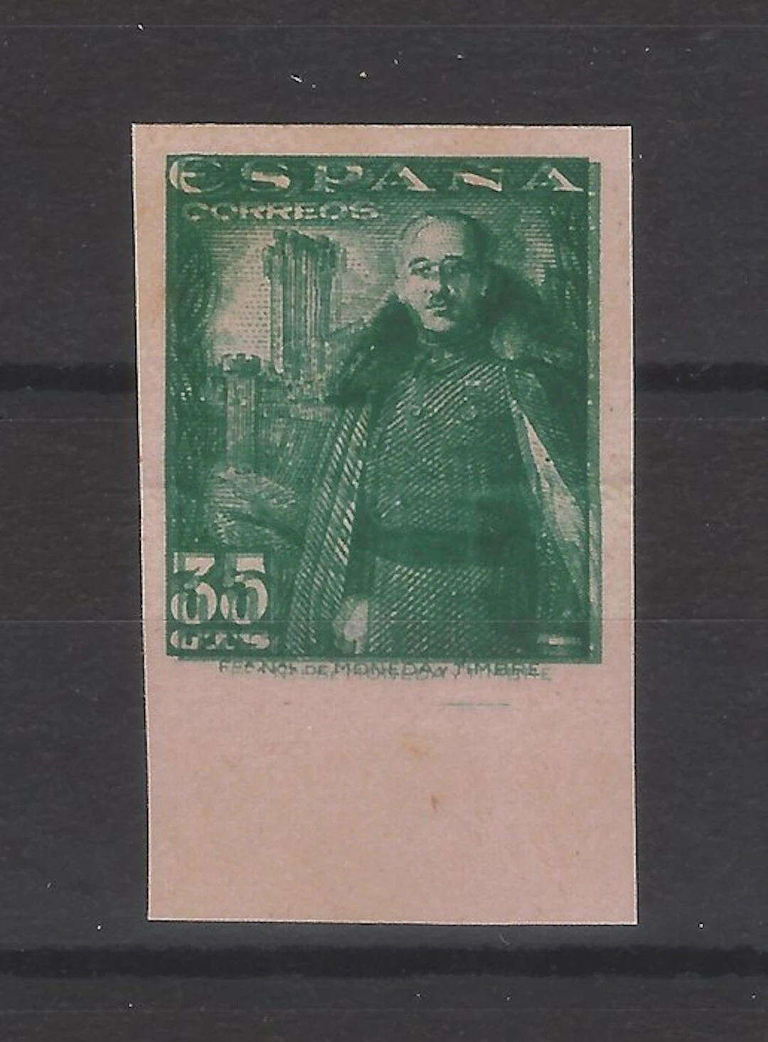Spain 1948 - Franco Mota - without denting - cardstock - Edifil nº 1026spc