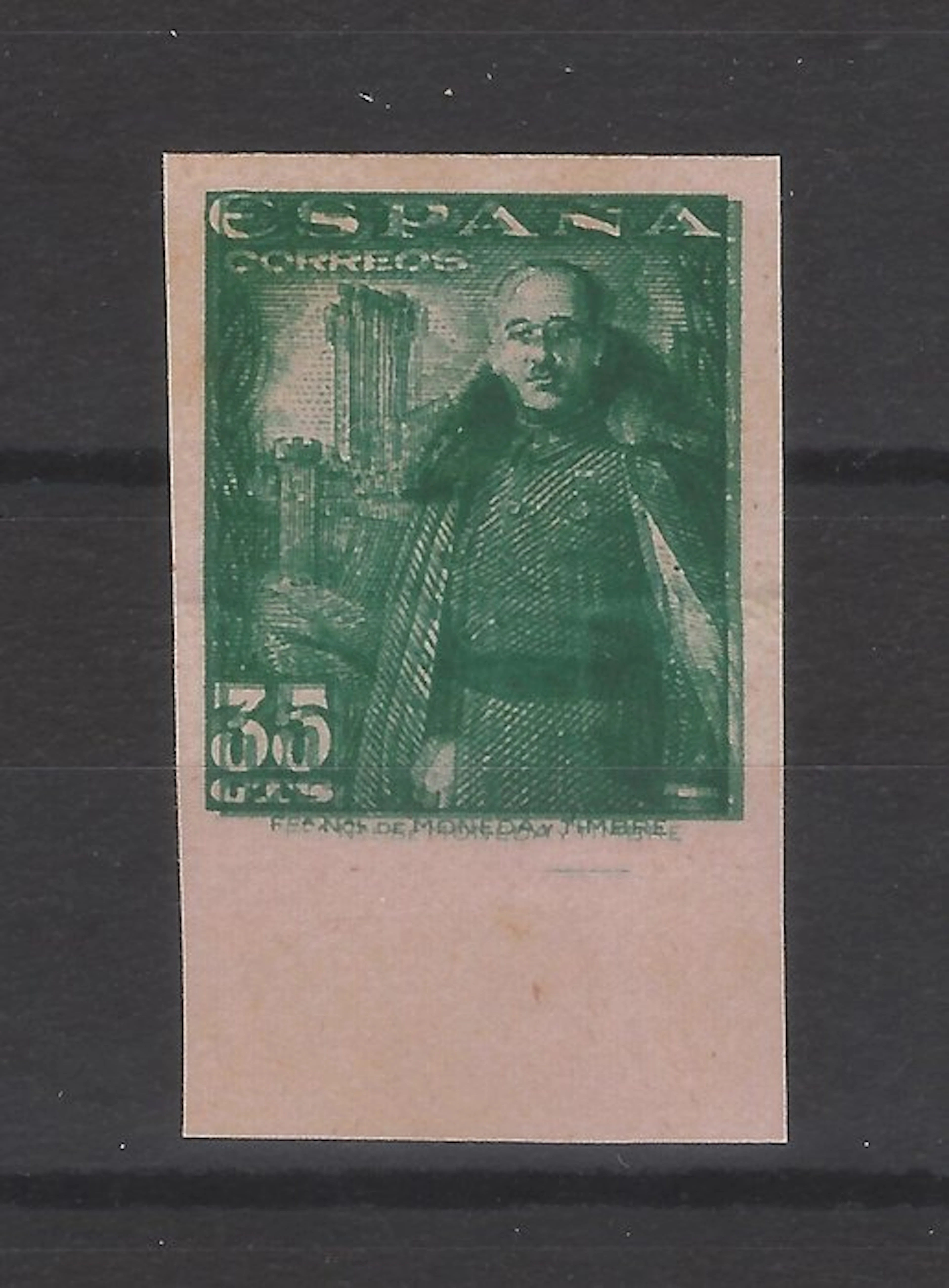 Spain 1948 - Franco Mota - without denting - cardstock - Edifil nº 1026spc