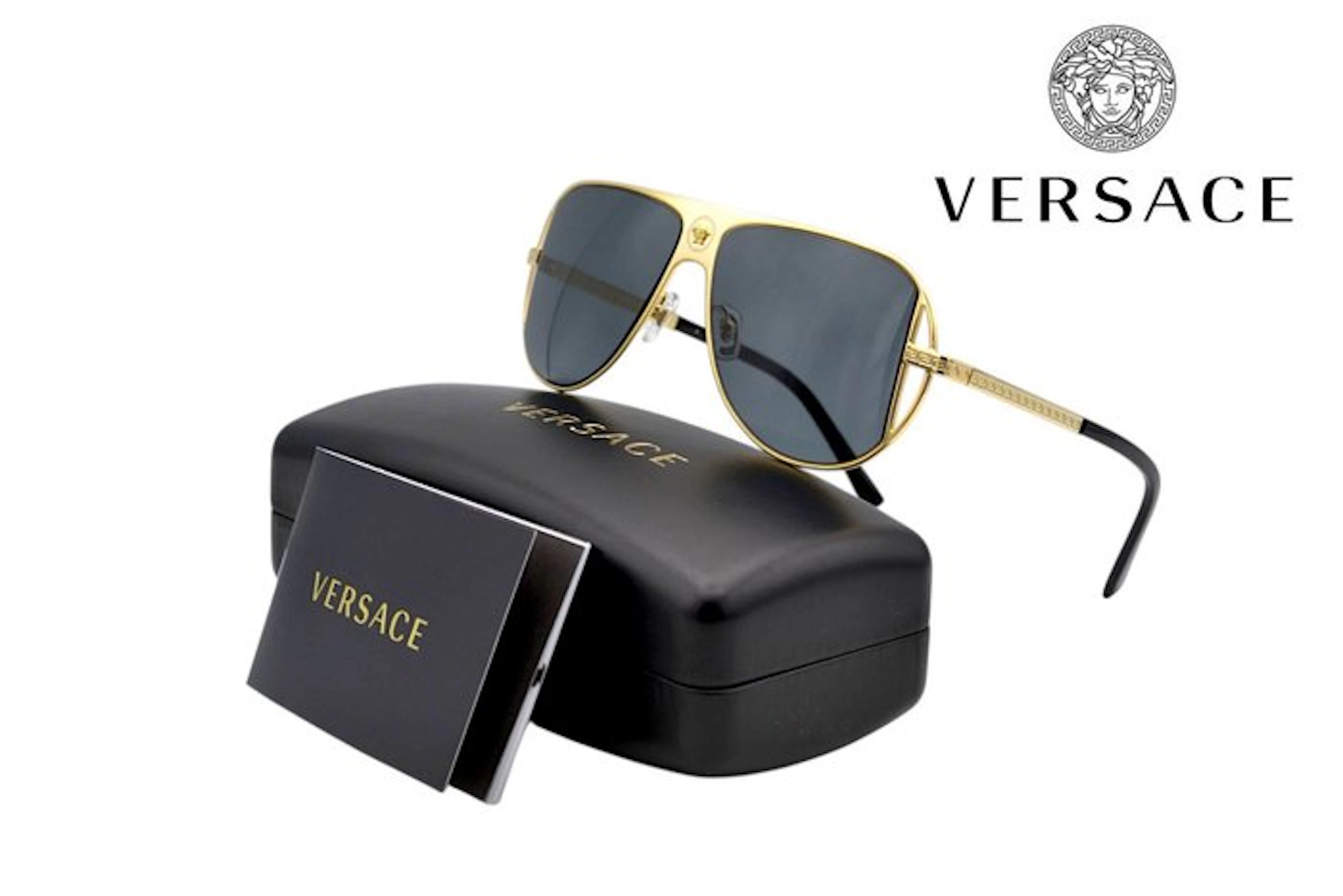 Versace - VE2212 Gold - Made in Italy - Exclusive Gold...