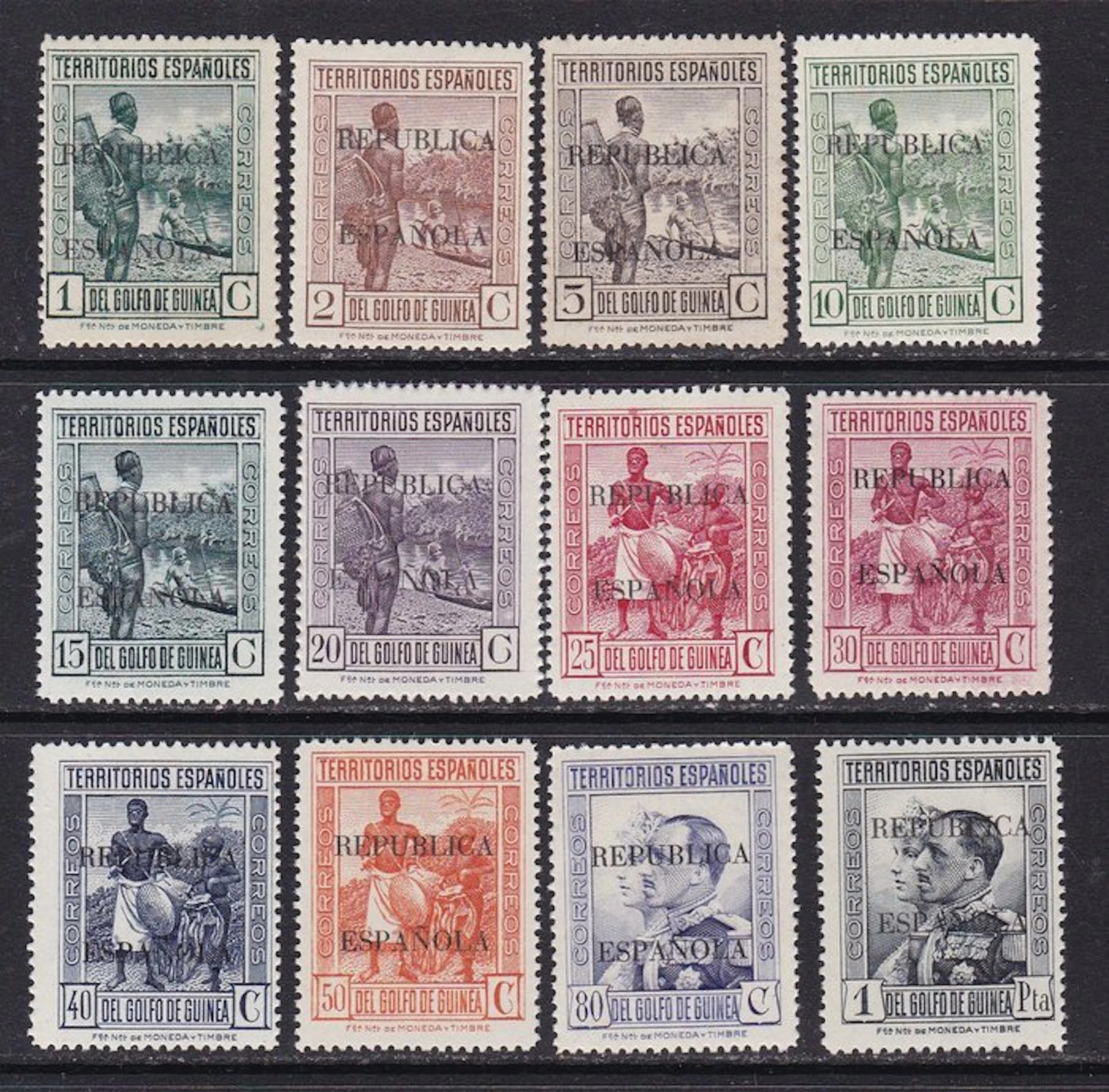 Spanish Guinea 1931 - 1931 Varieties - Edifil 216/227 - Short Series - MNH