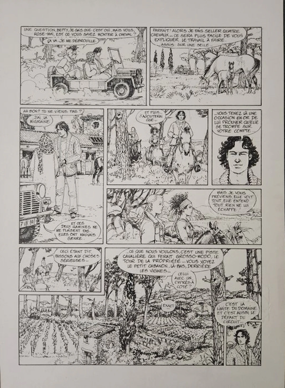 Faure, Michel - 1 Original page - La piste cavalière
