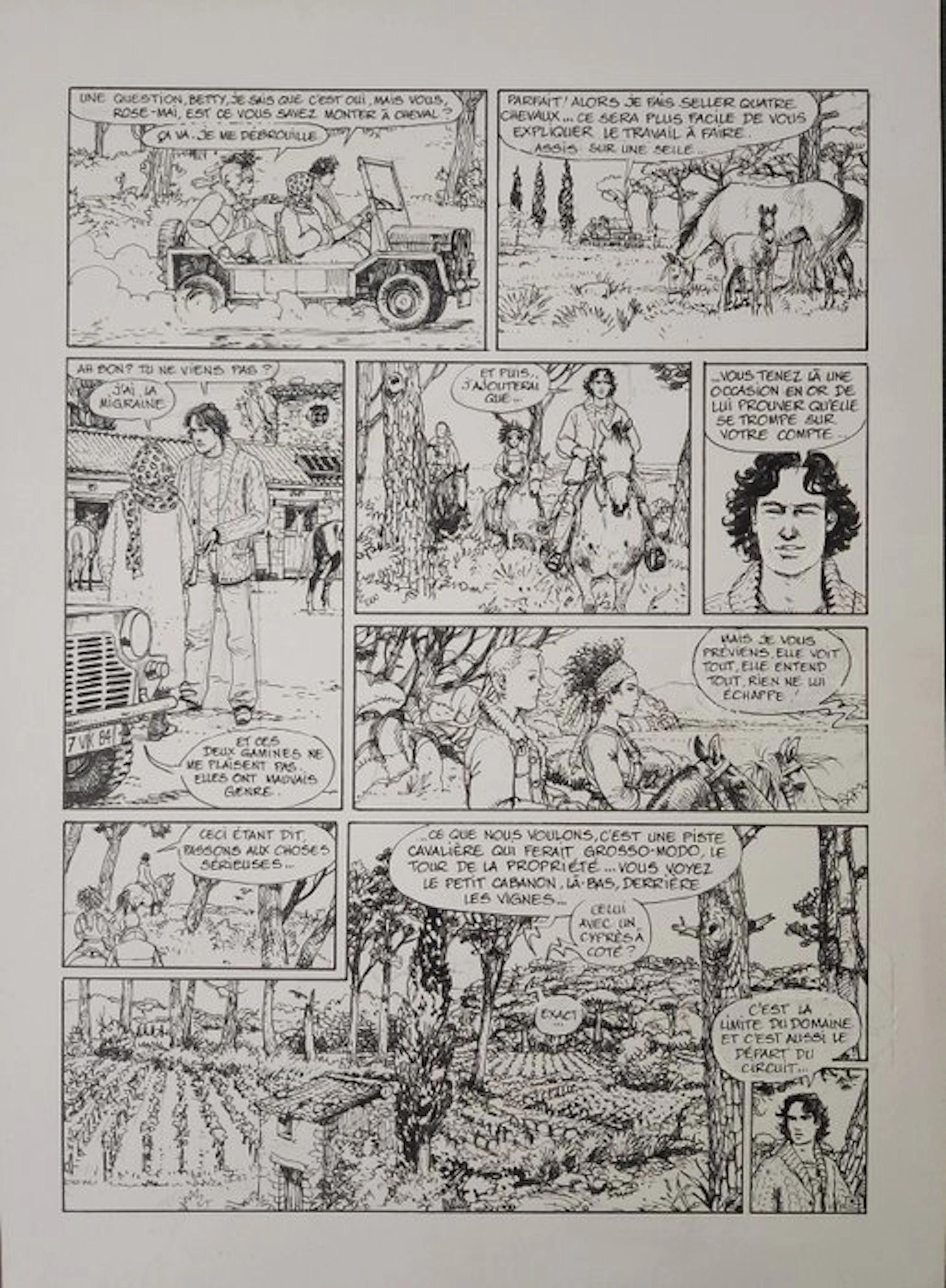 Faure, Michel - 1 Original page - La piste cavalière