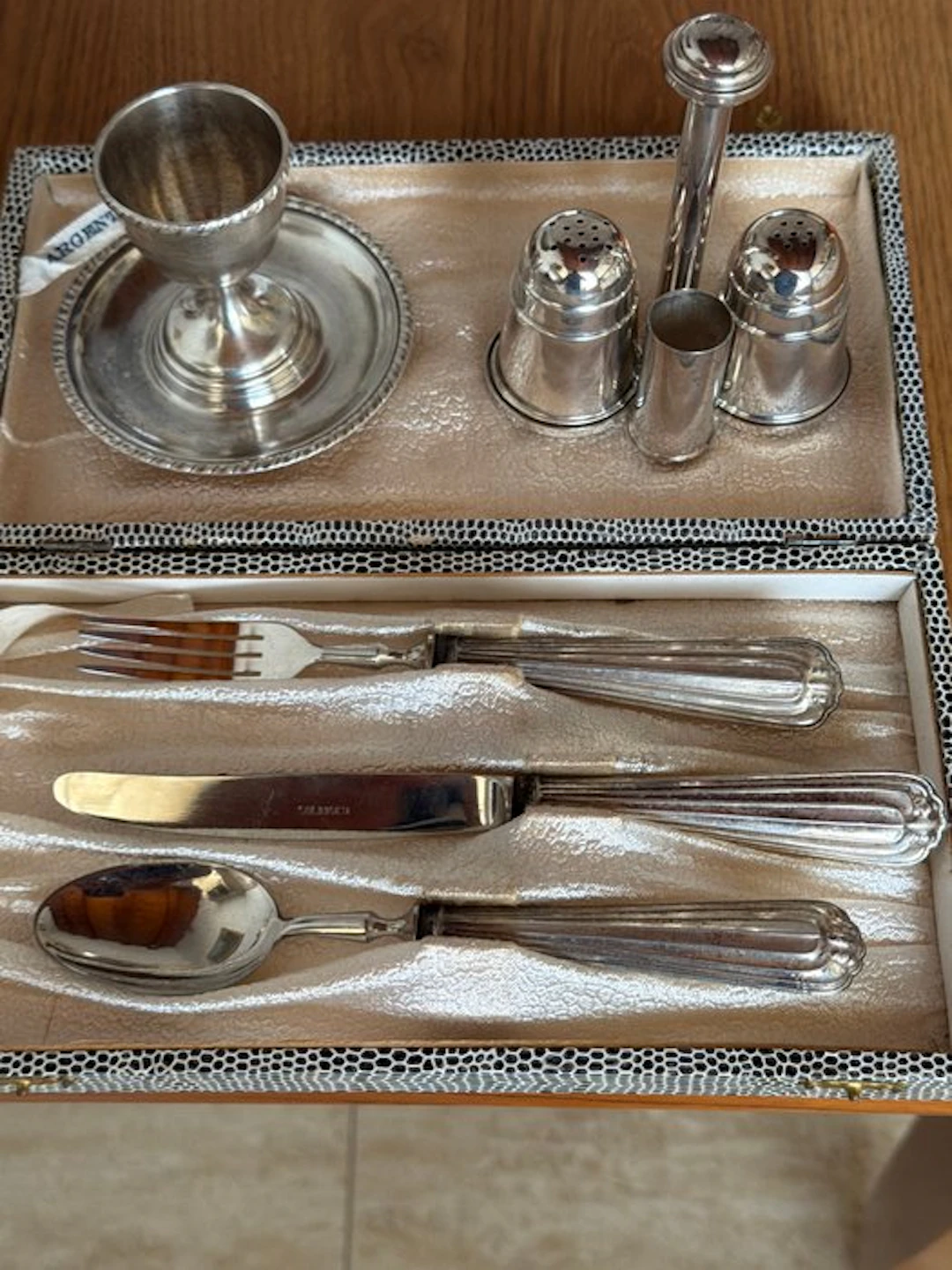 Table service (6) - .800 silver - Lot of 3 silver sets