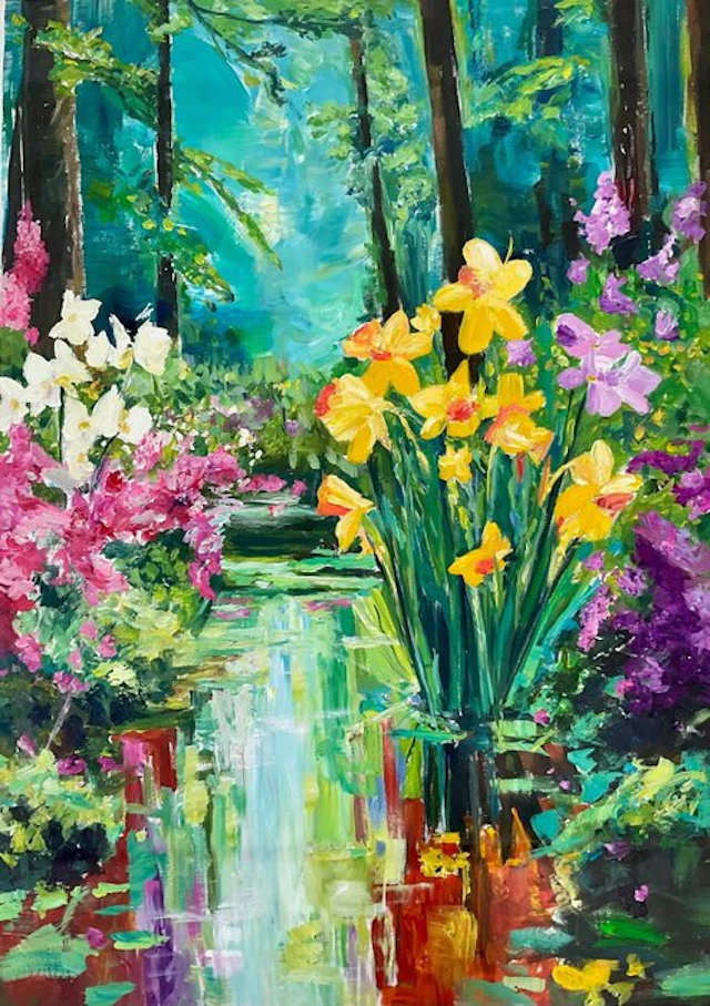 Laura R. A (XX) - XL - Jardín en florilugio