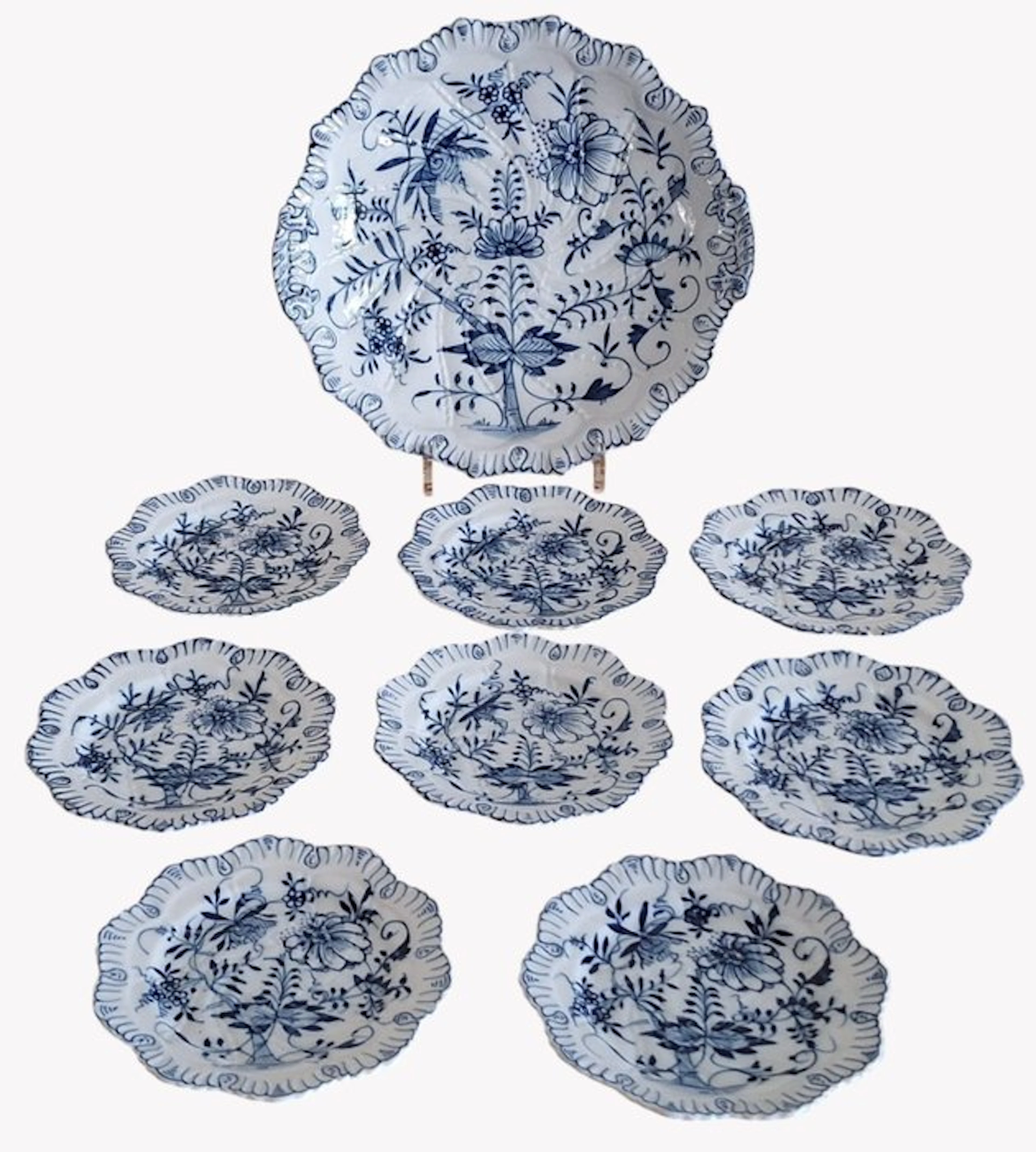 Petrus Regout - Pastry/cake set (9) - Delftware
