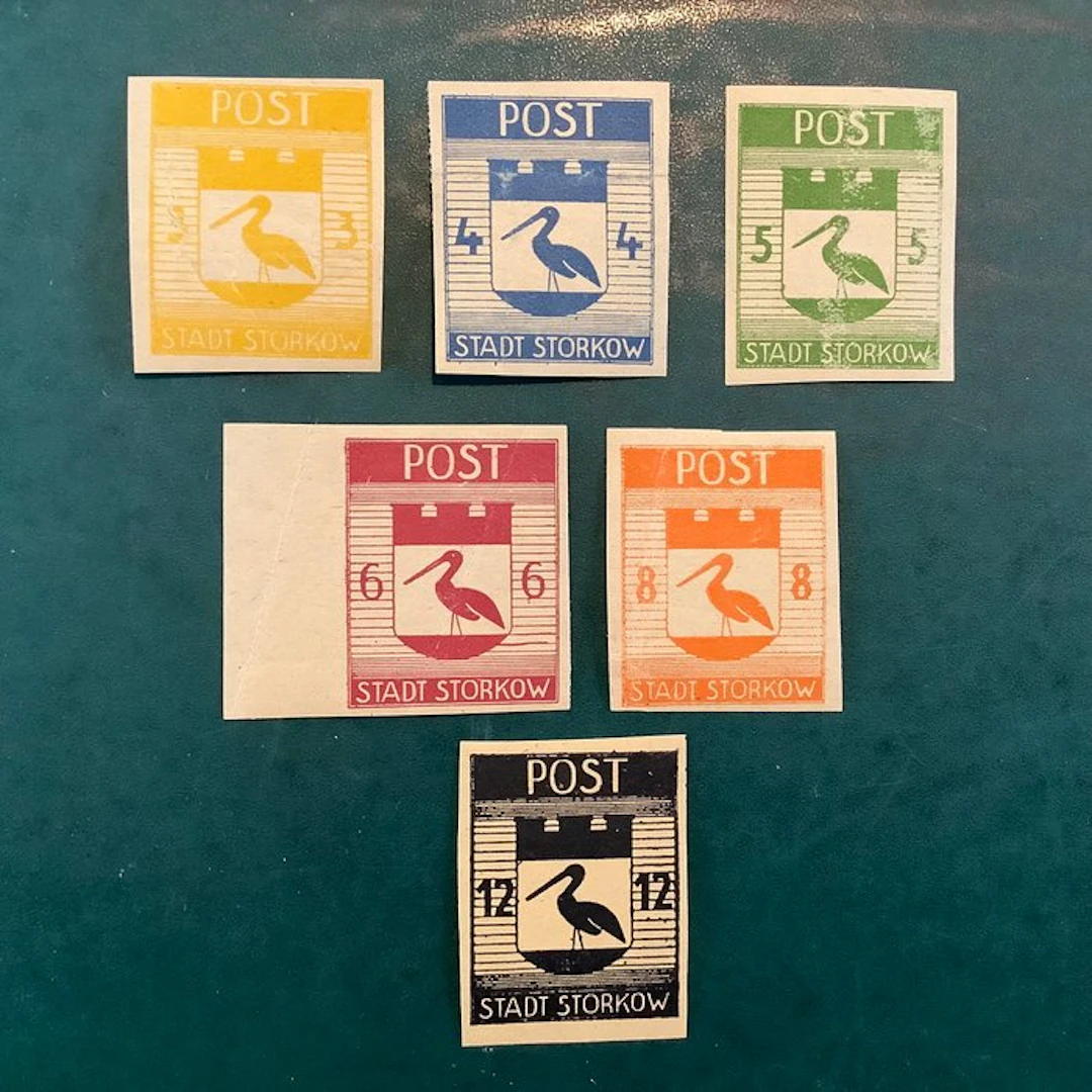 Germany - Local postal areas 1945 - Storkow: complete issue