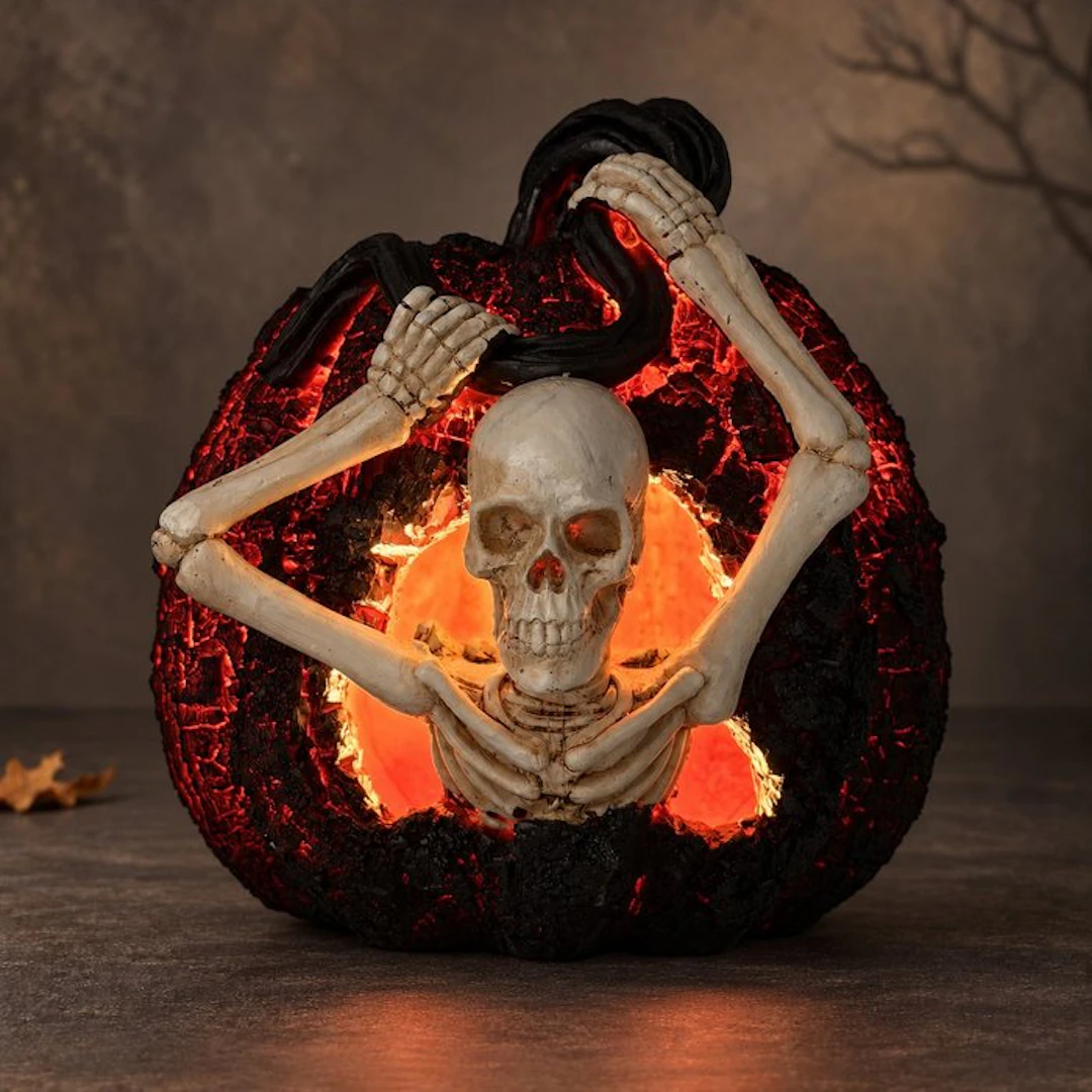 Figurine - Skelet met gestrekte armen - Resin