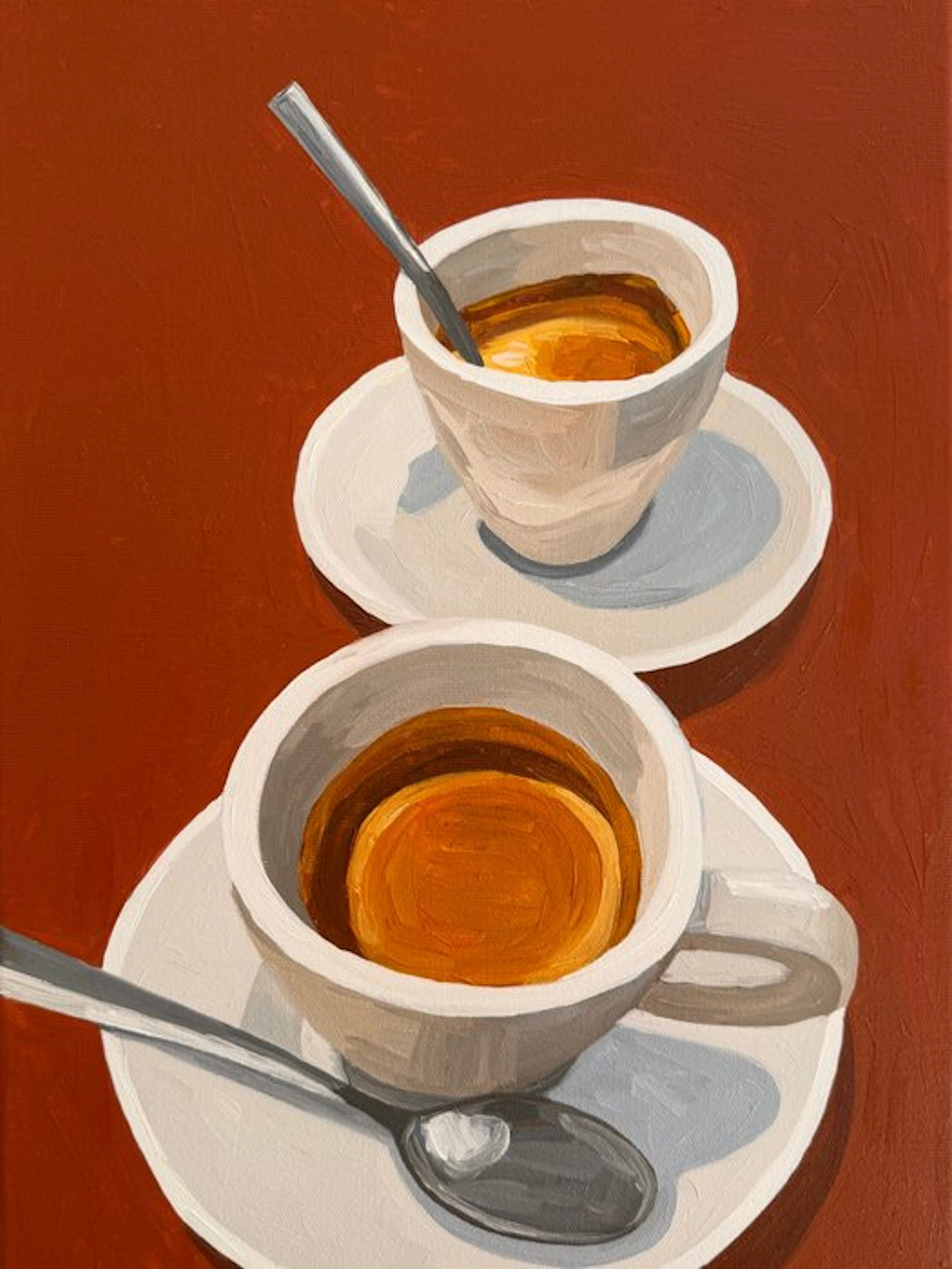 Cansu Rossi - Sienna Coffee Mood - Oil Painting