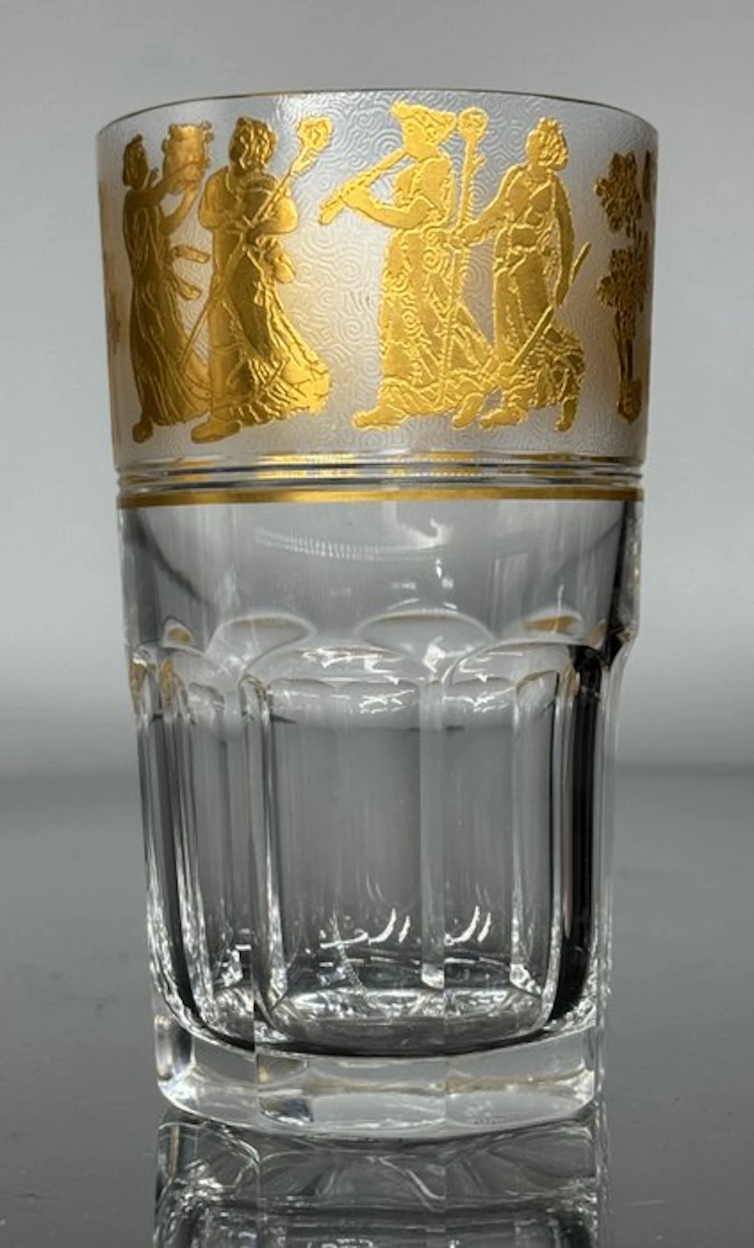 Val Saint Lambert - Drinking glass - Crystal, Gold - Dance of flora