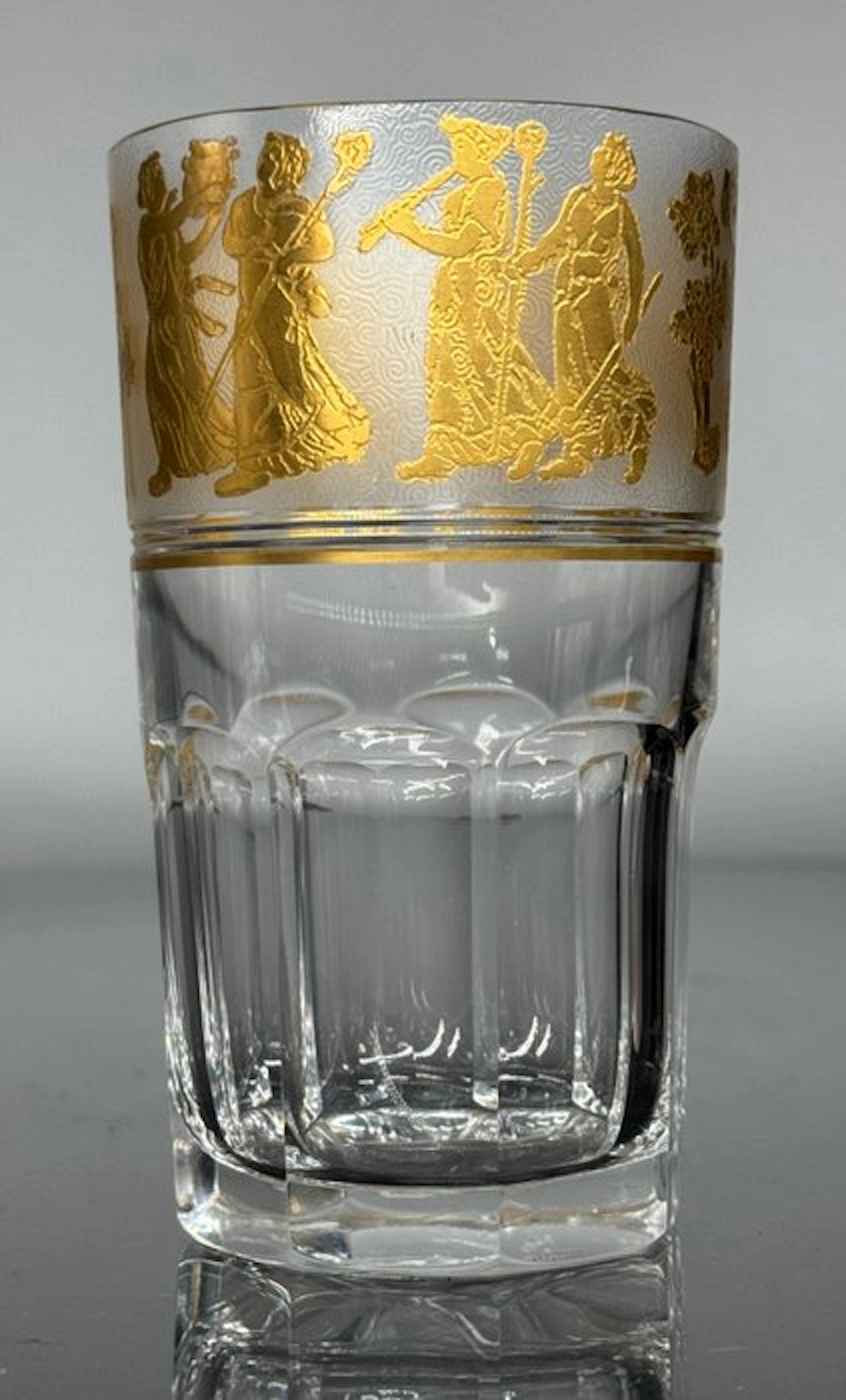 Val Saint Lambert - Drinking glass - Crystal, Gold - Dance of flora