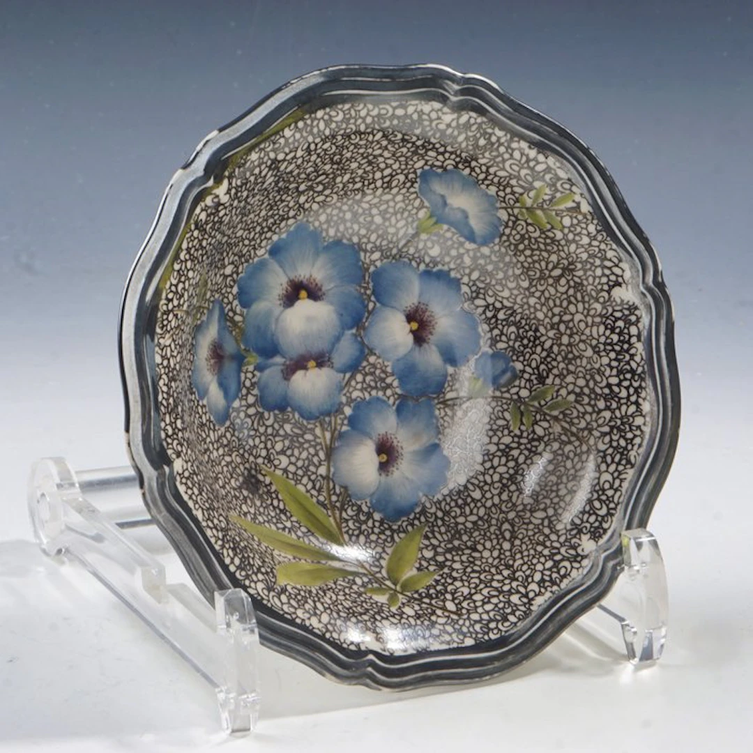 Rosenthal - Platter - Cornflowers • silver overlay