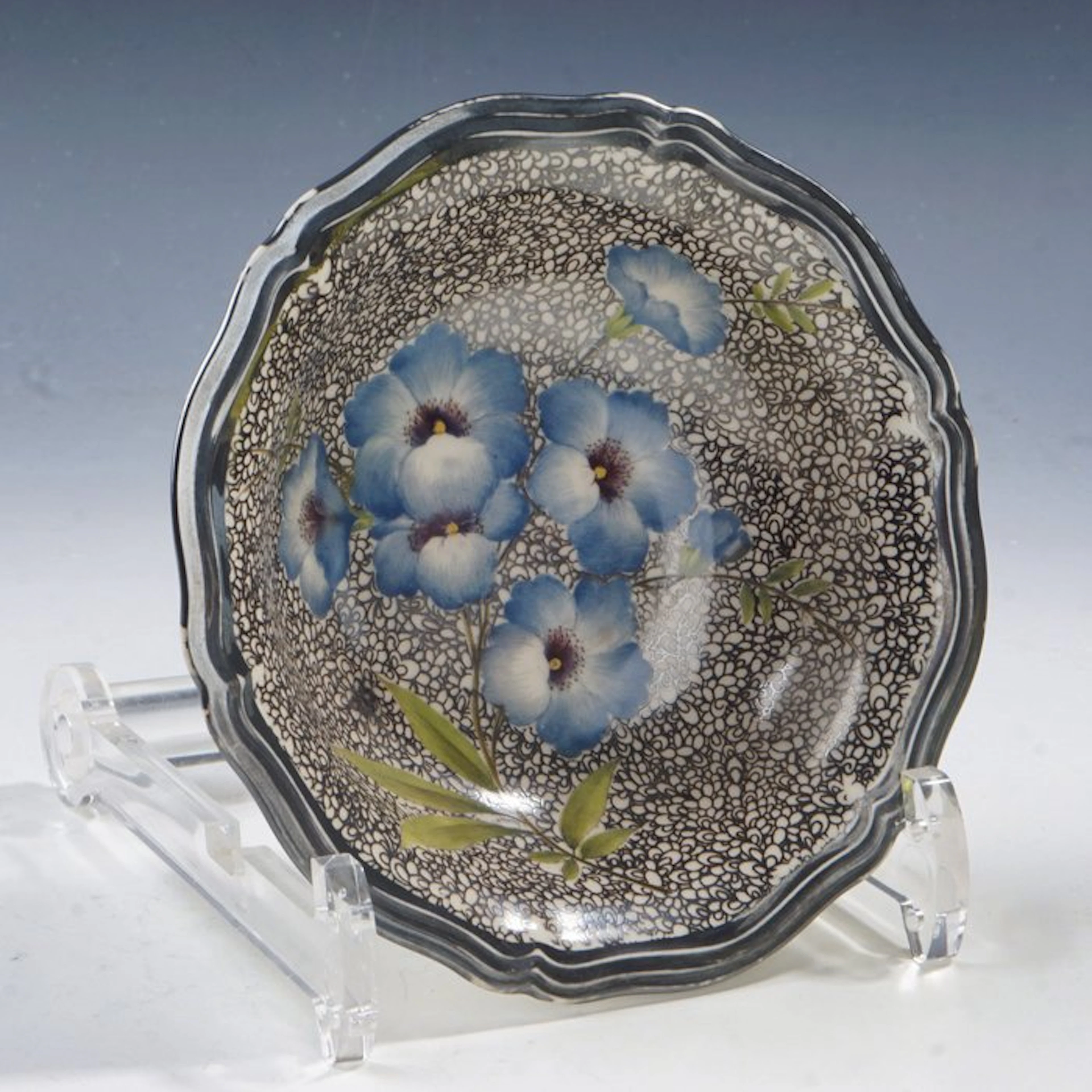 Rosenthal - Platter - Cornflowers • silver overlay