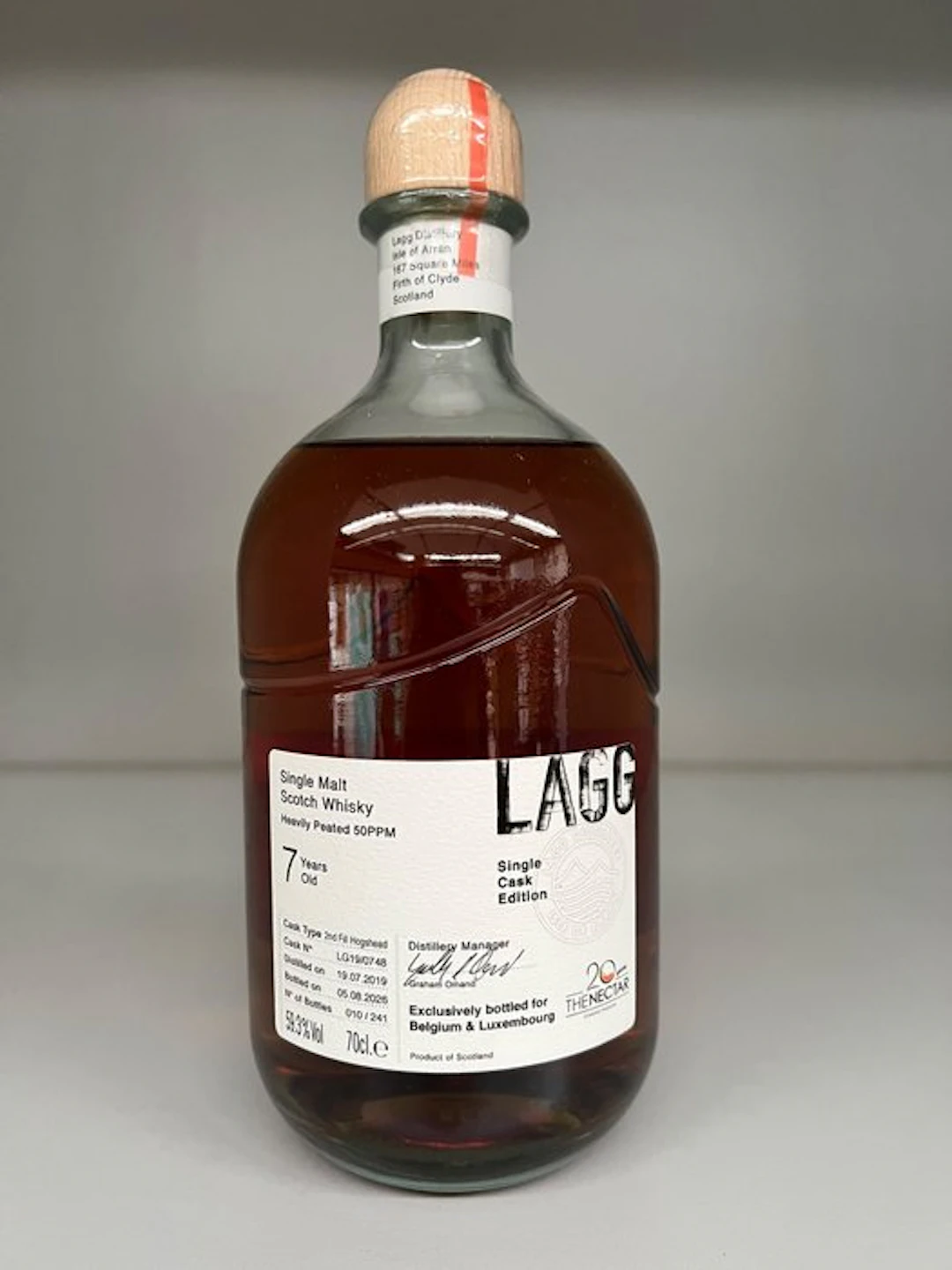 Lagg 2019 7 years old Single Cask Edition - The Nectar - b. 2026 - 70cl