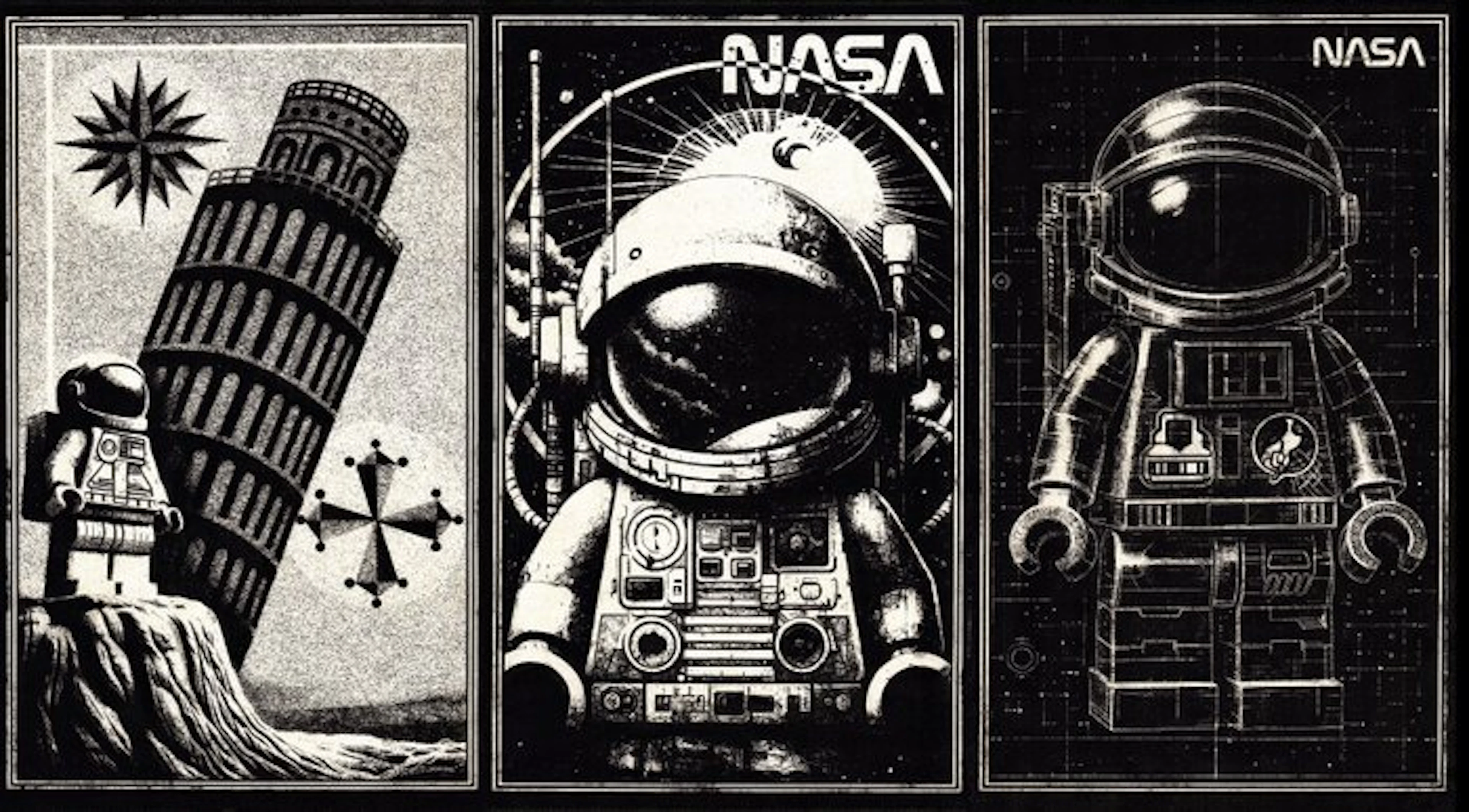 Æ (XX-XXI) - Set of 3 – LEGO Space Series – “Silent Orbit...
