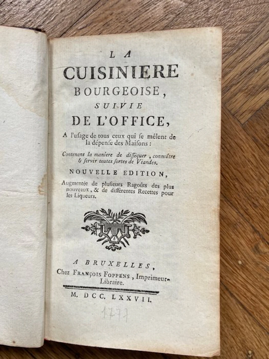 Joseph Menon - La Cuisinière Bourgeoise - Recettes, Cuisine, Ragoûts - 1777