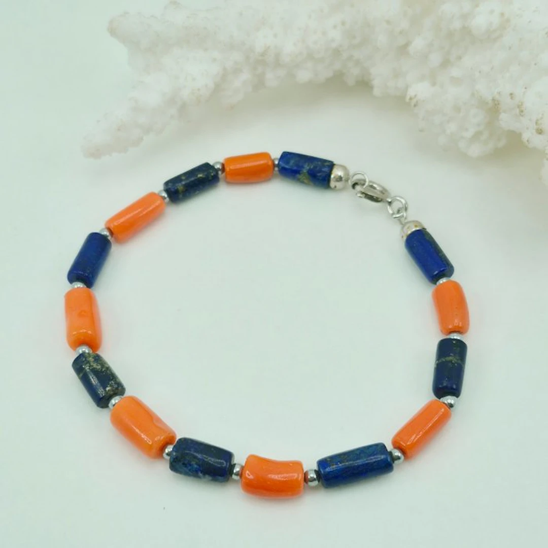 Coral - Silver, No Reserve - Bracelet - CORALLO MEDITERRANEO