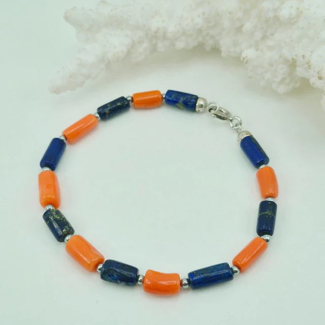 Coral - Silver, No Reserve - Bracelet - CORALLO MEDITERRANEO