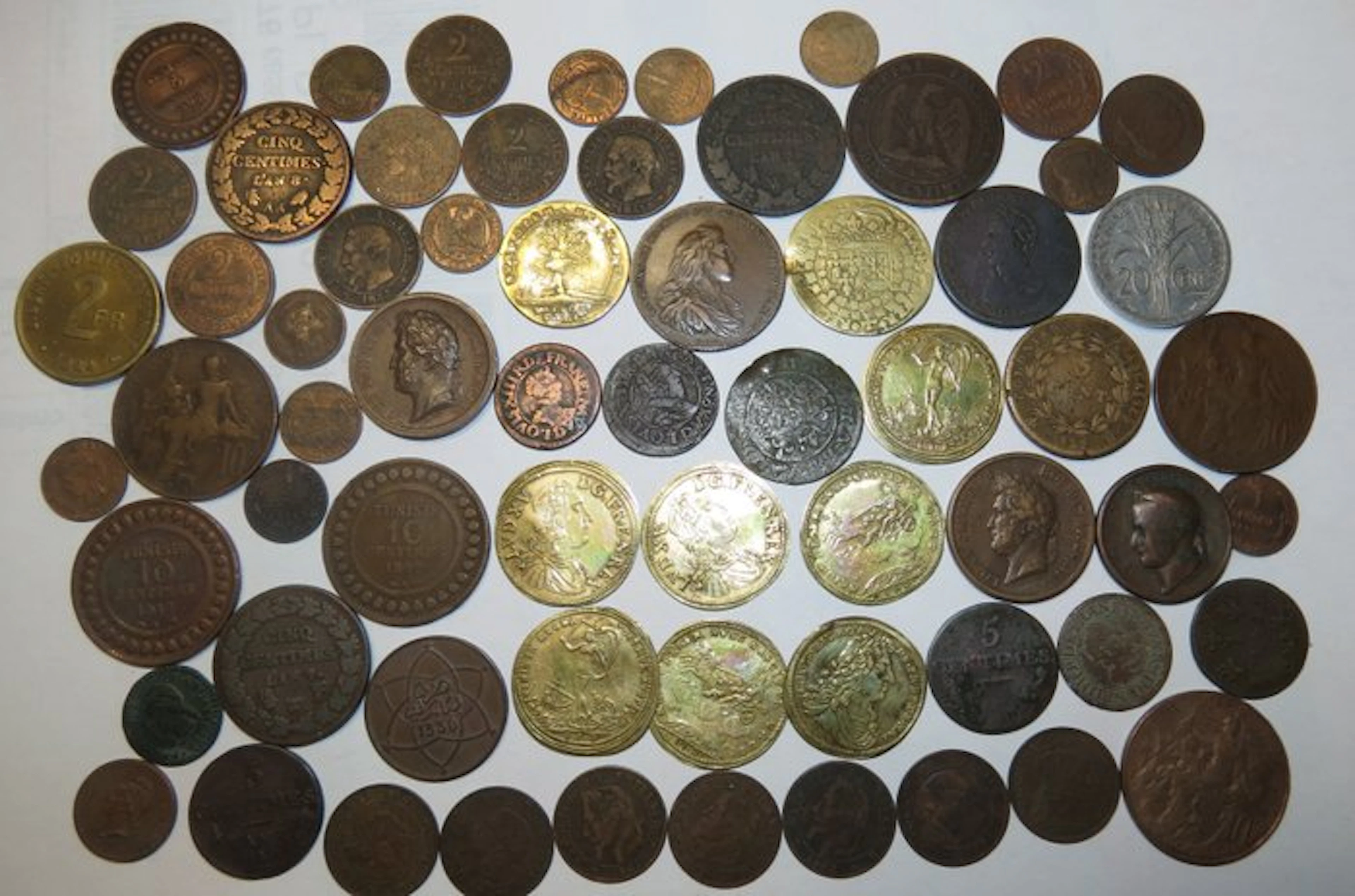 France. Lot de 64 monnaies