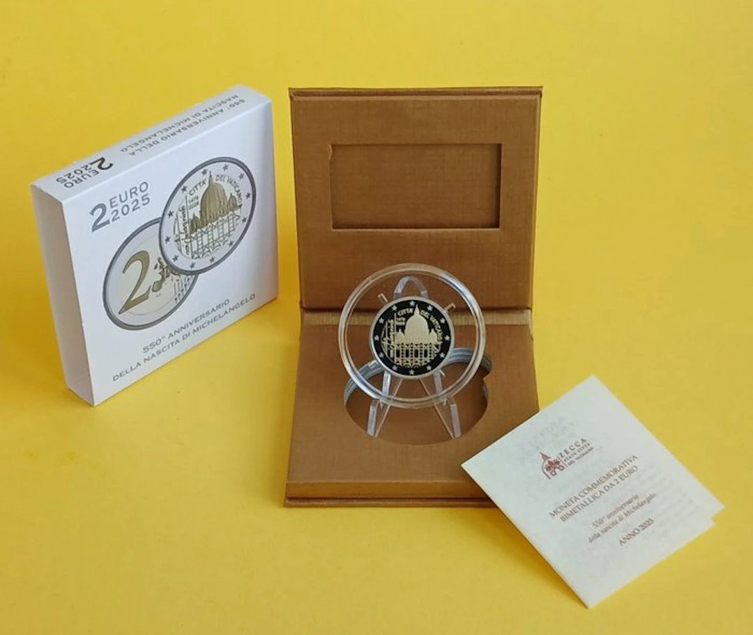 Vatican. 2 Euro 2025 "Michelangelo" Proof (No reserve price)