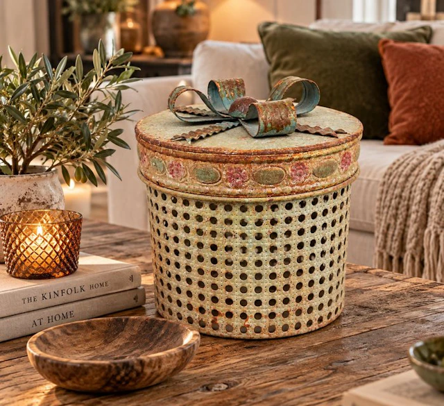 Casket - Iron - iron jewelry box drum