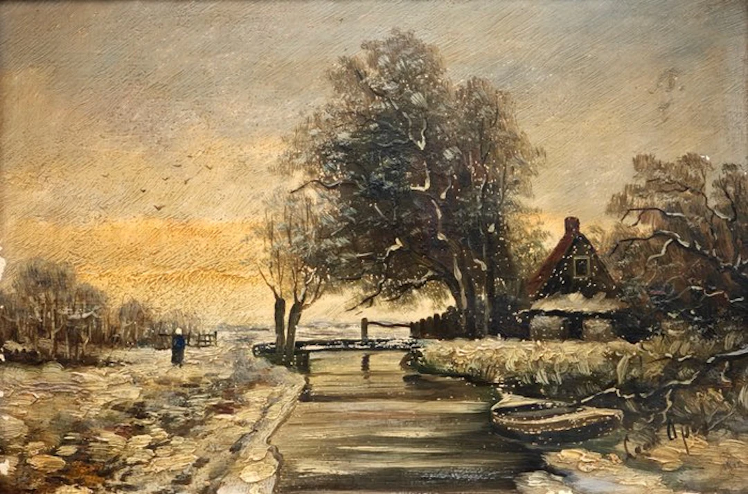 Louis Apol (1850–1936), Follower of - Le crépuscule hivernal