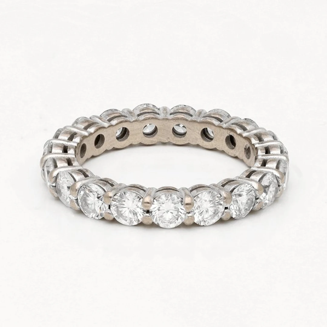 Ring - 18 kt. White gold Diamond (Natural) - Alliance