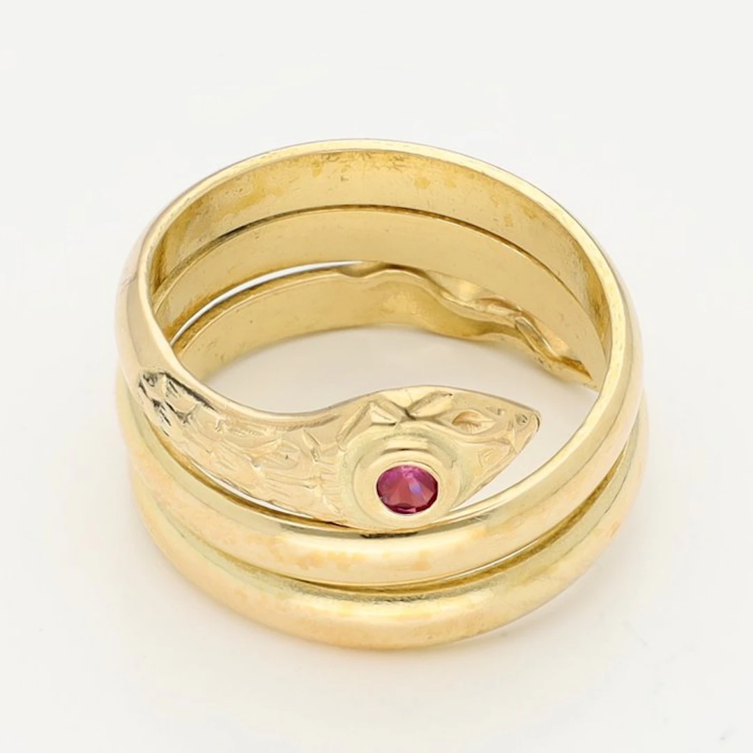 Ring - 18 kt. Yellow gold - Ruby