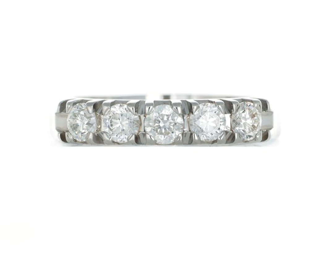 No reserve price - Ring - 18 kt. White gold - 1.00ct. tw. Diamond (Natural)